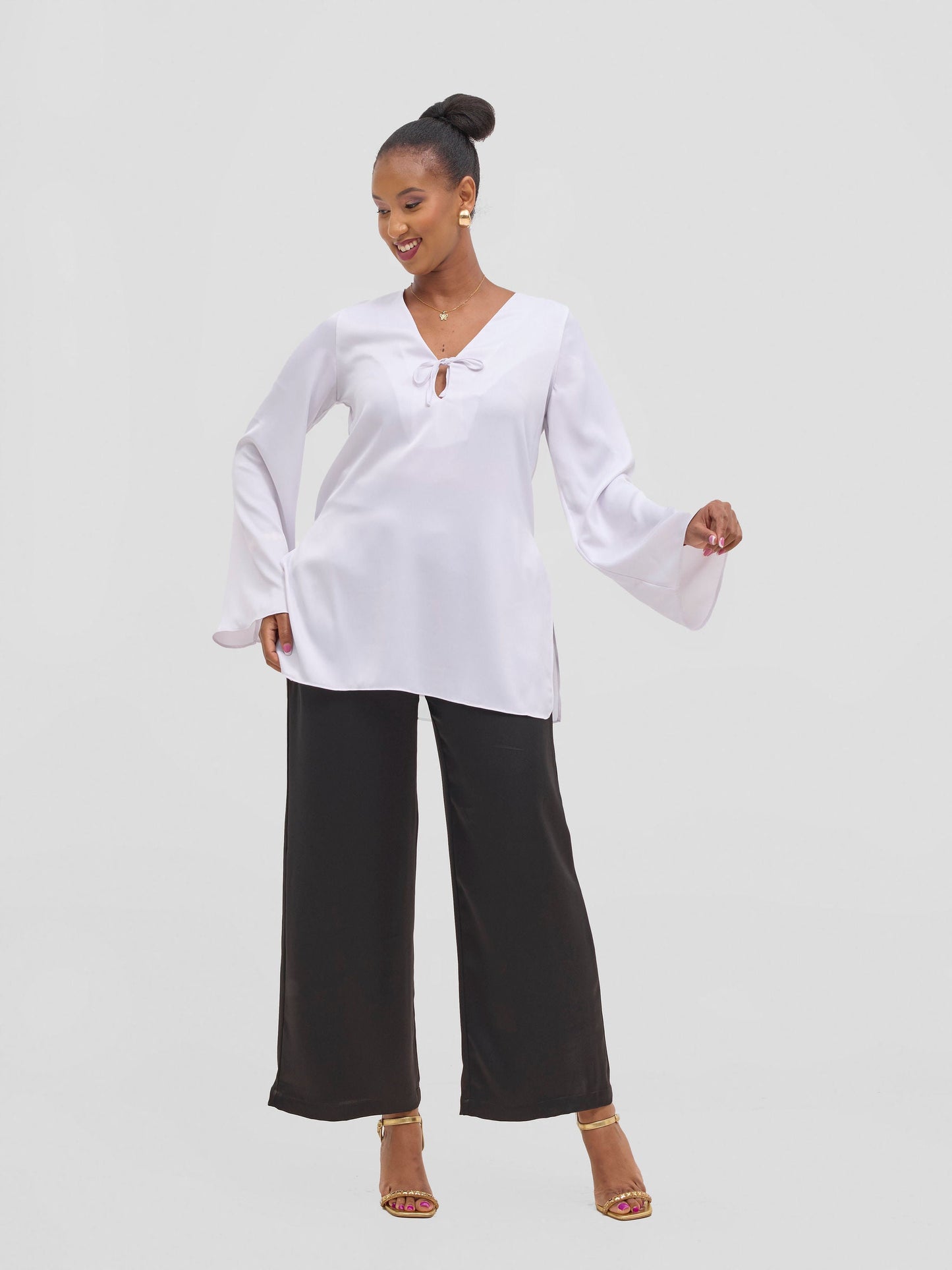 Vivo Seli Wide Leg Pants - Black