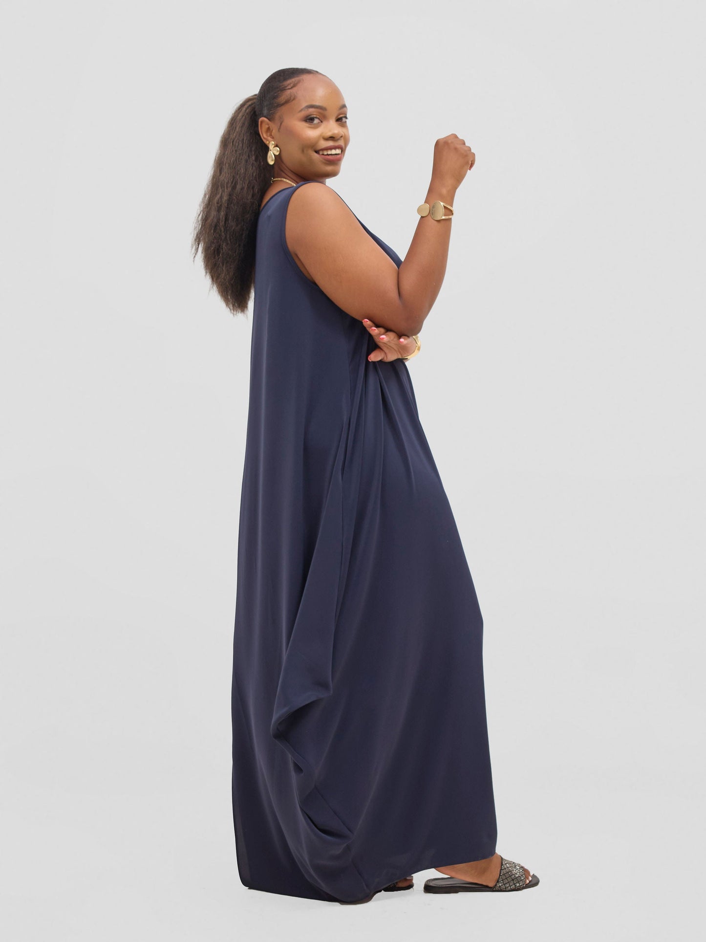 Vivo Seli Maxi Dress - Navy Blue