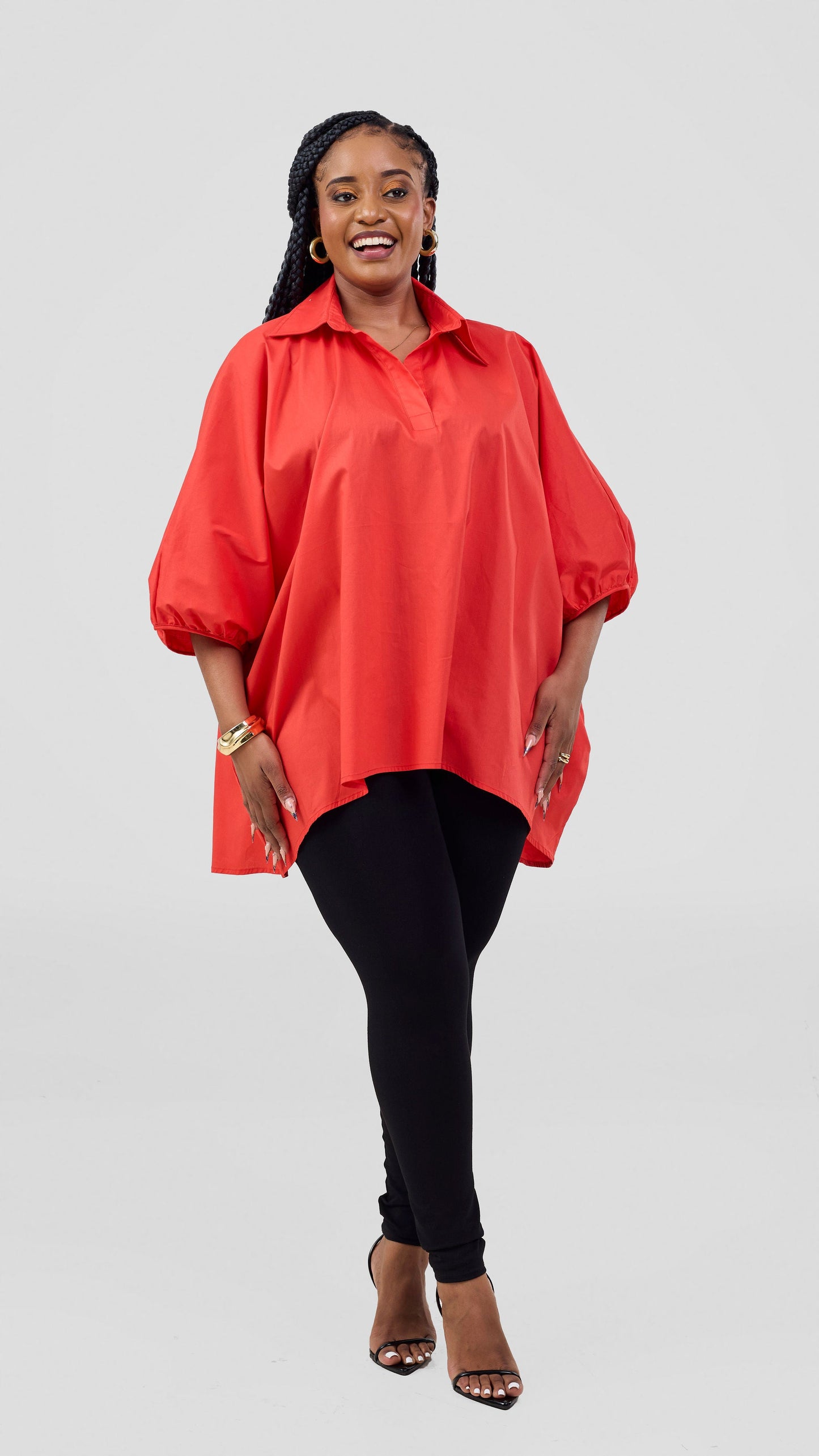 Vivo Cotton High Low Top - Orange