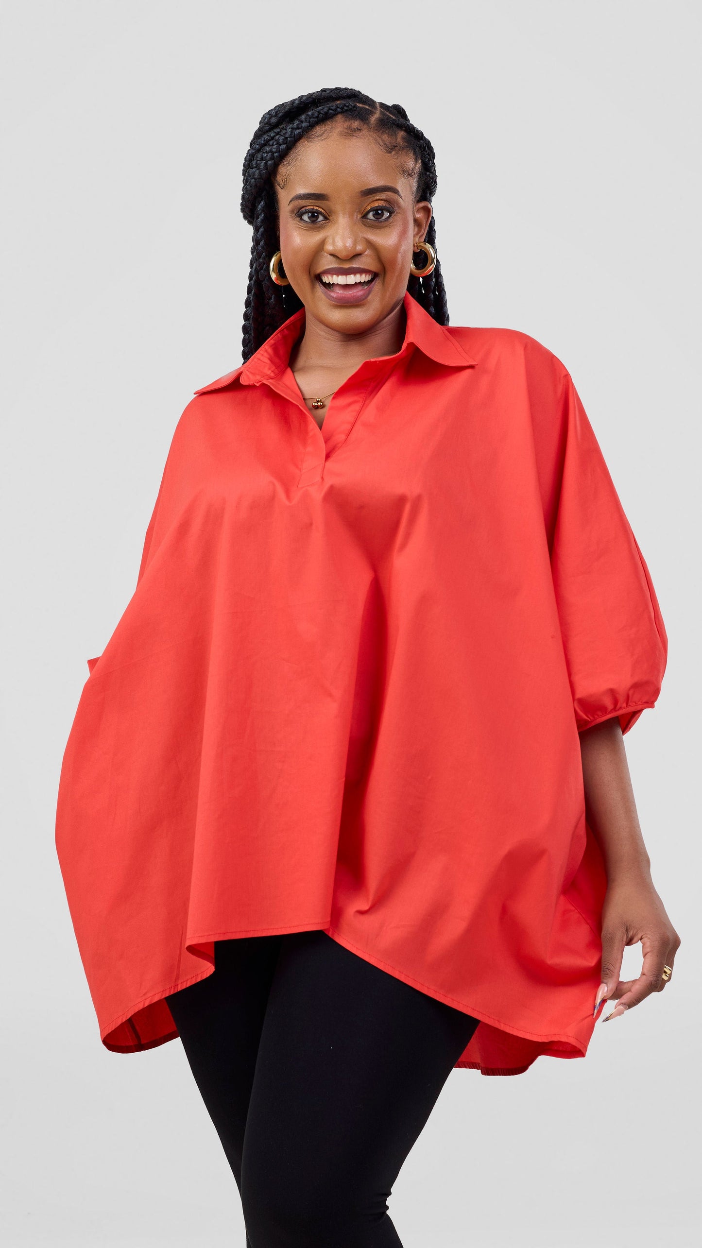 Vivo Cotton High Low Top - Orange