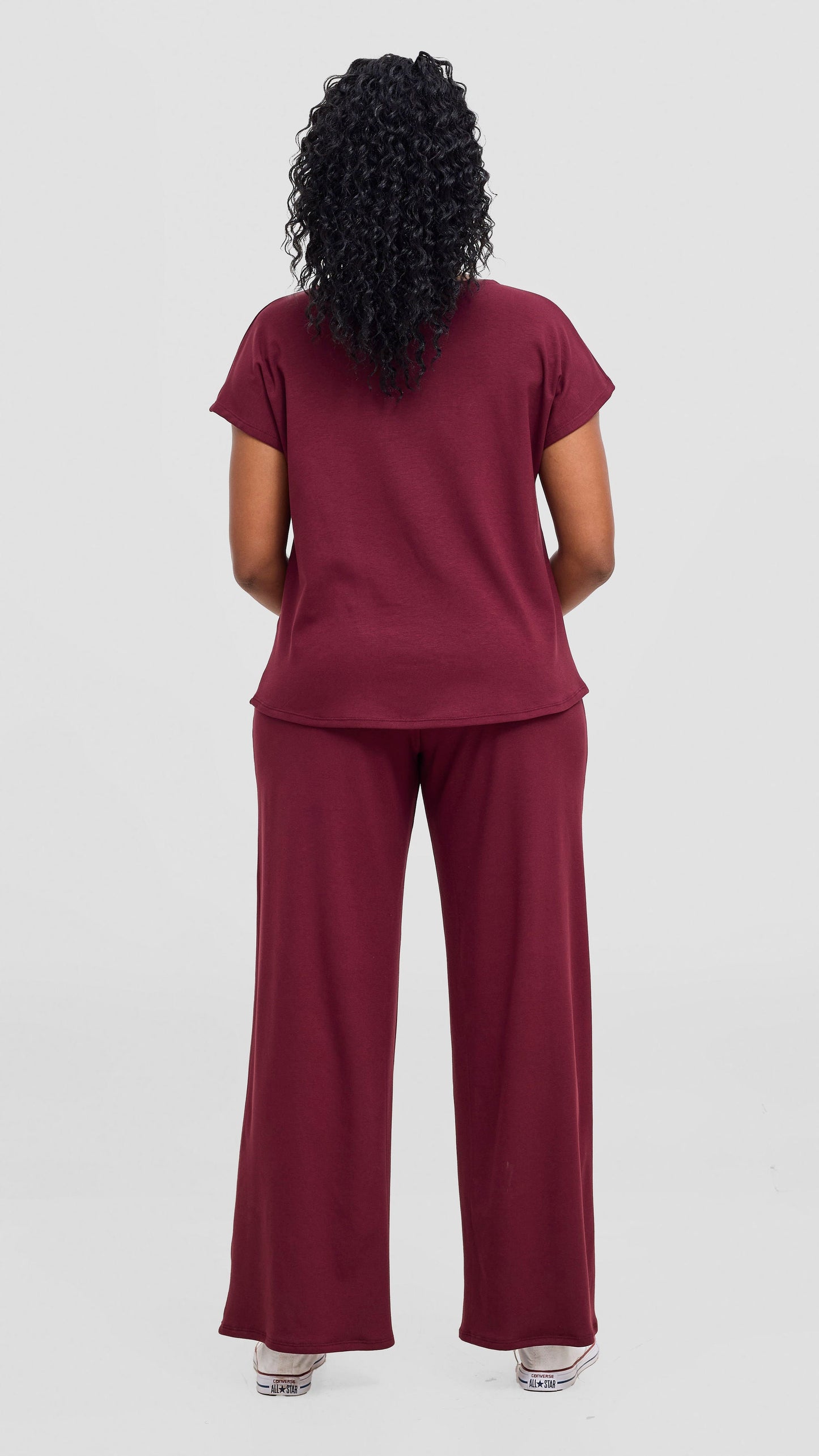Vivo Ria Drop Shoulder Top - Maroon