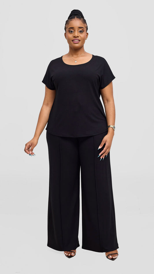 Vivo Ria Panelled Pants - Black