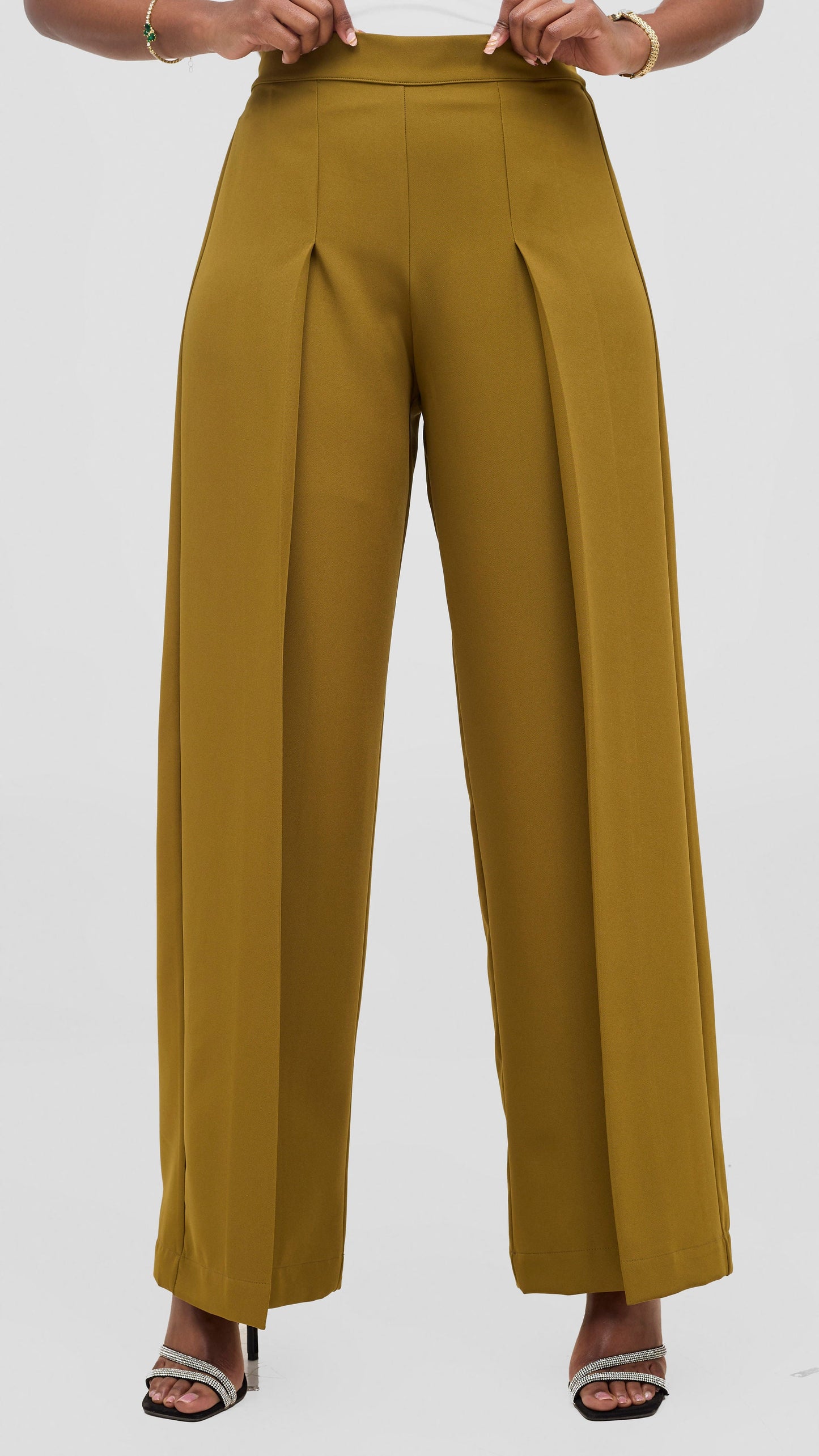 Vivo Nora Wide Leg Pants - Dark Olive