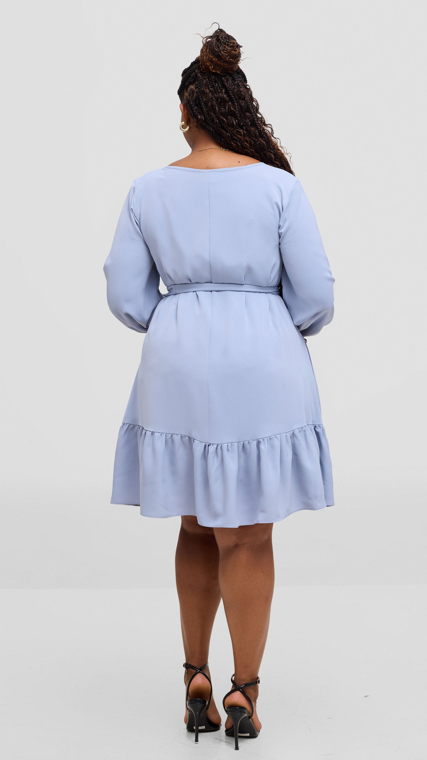 Vivo Serwa Tent Dress In Crepe - Grey