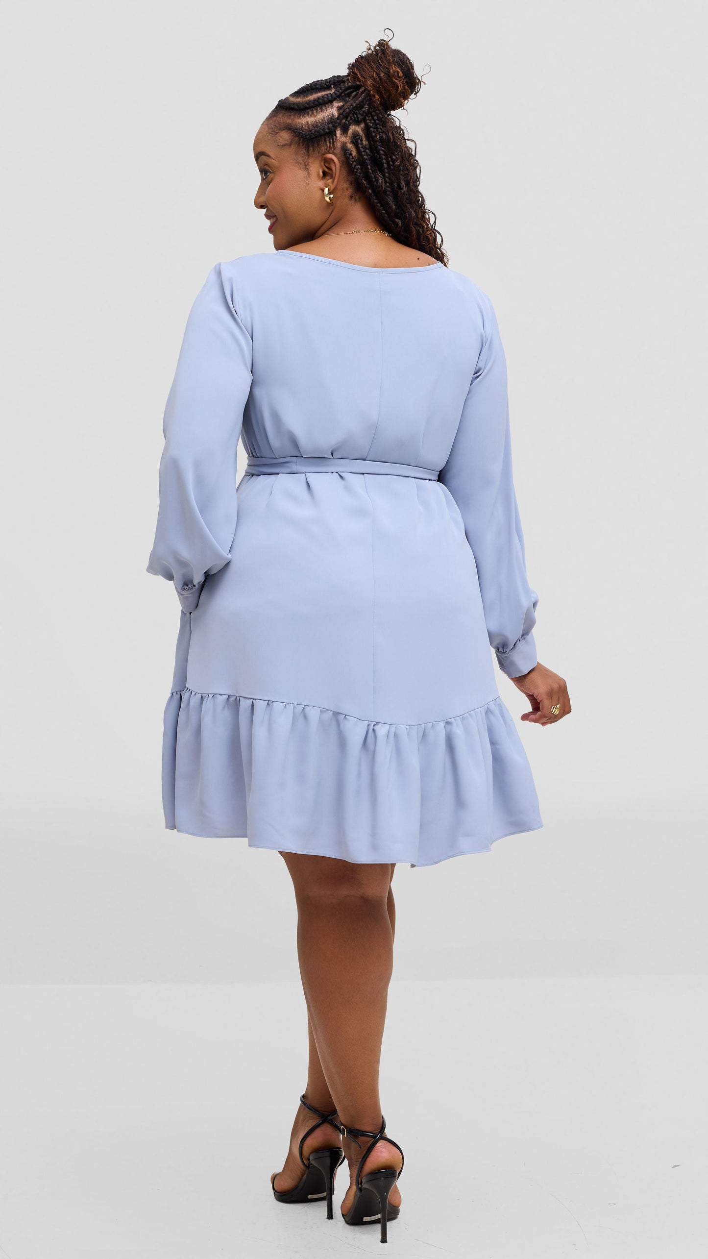 Vivo Serwa Tent Dress In Crepe - Grey