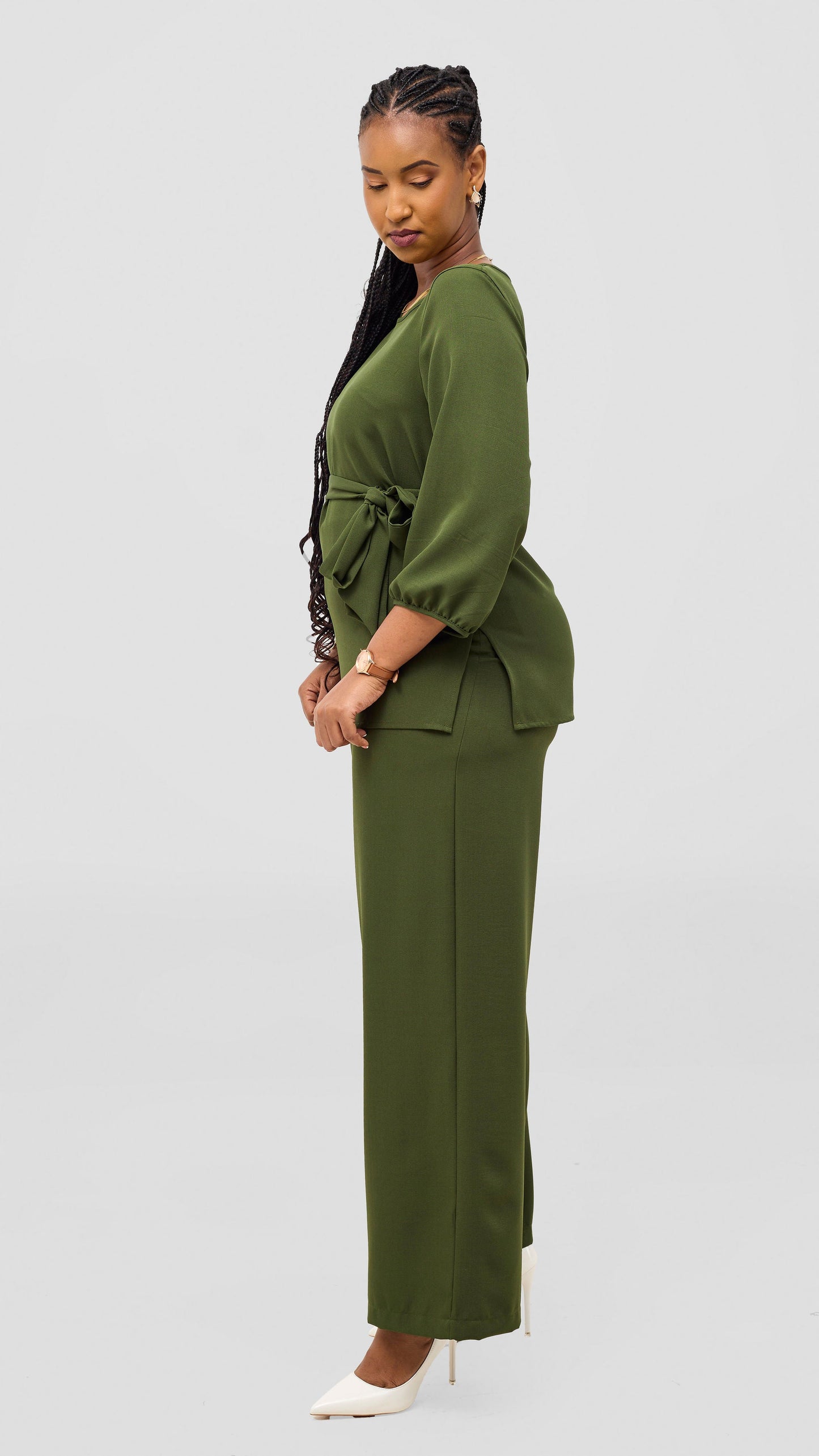 Vivo Kani Wide Leg Pants - Hunters