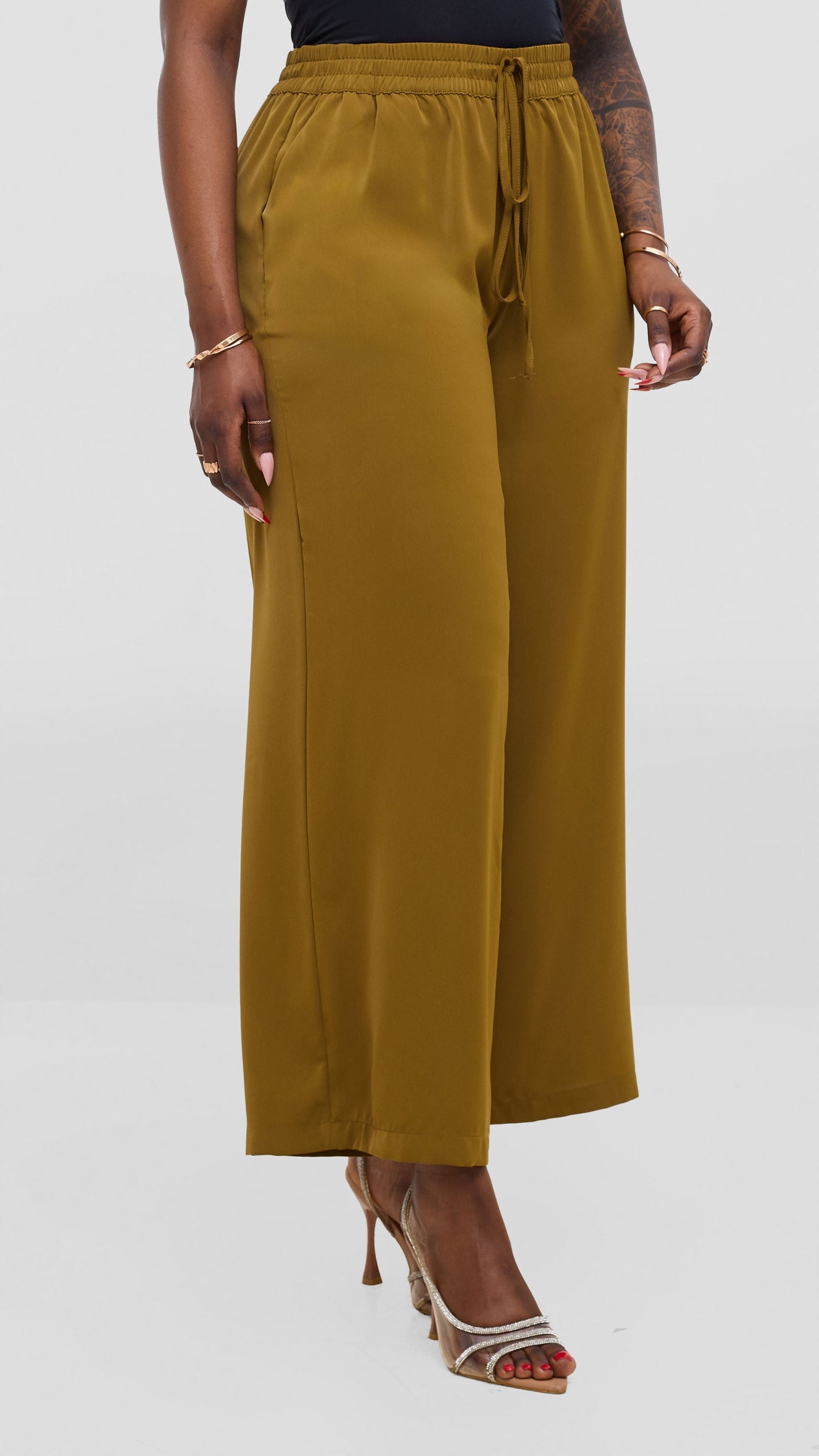 Vivo Wastani Drawstring Pants - Olive