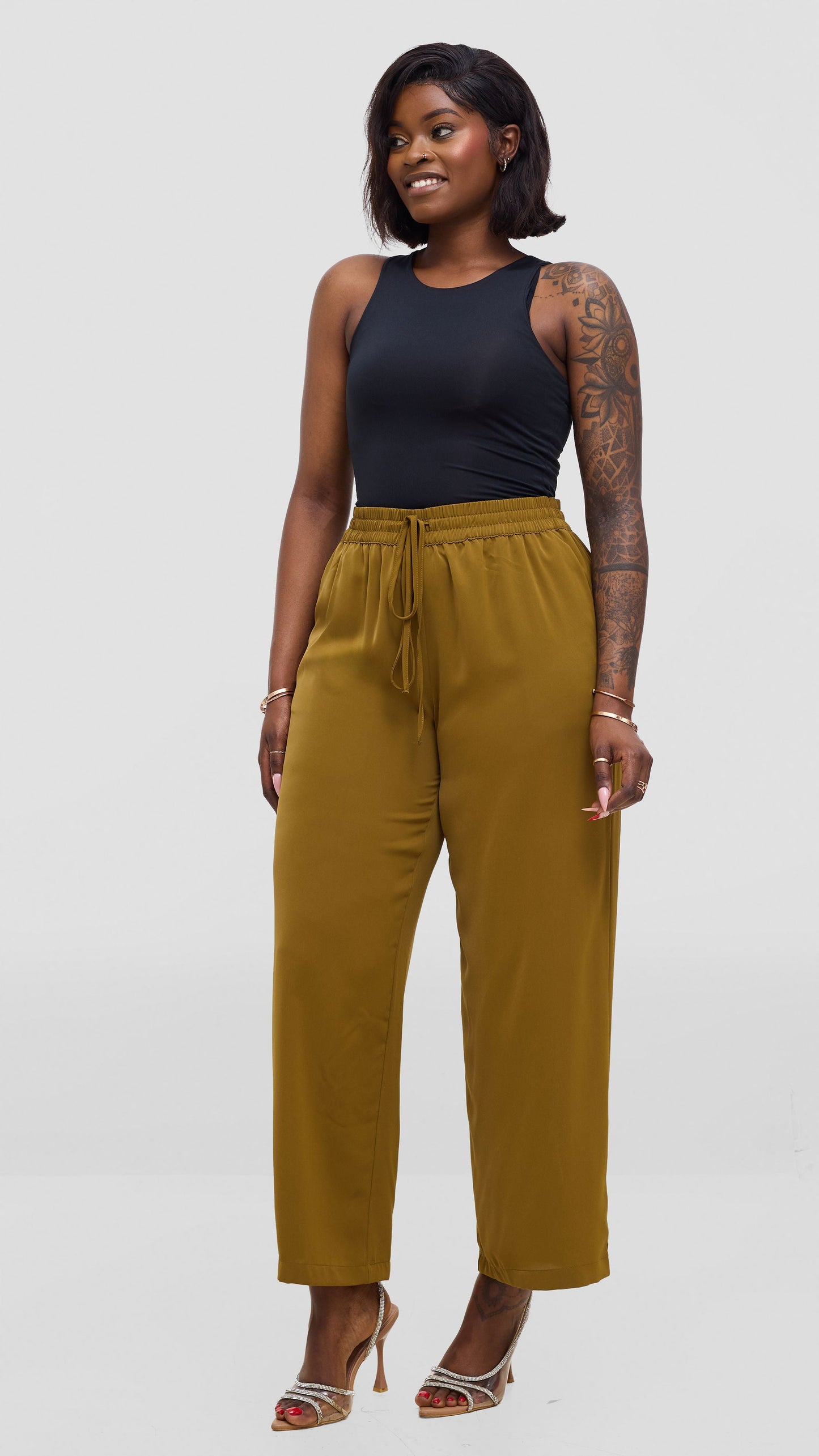Vivo Wastani Drawstring Pants - Olive