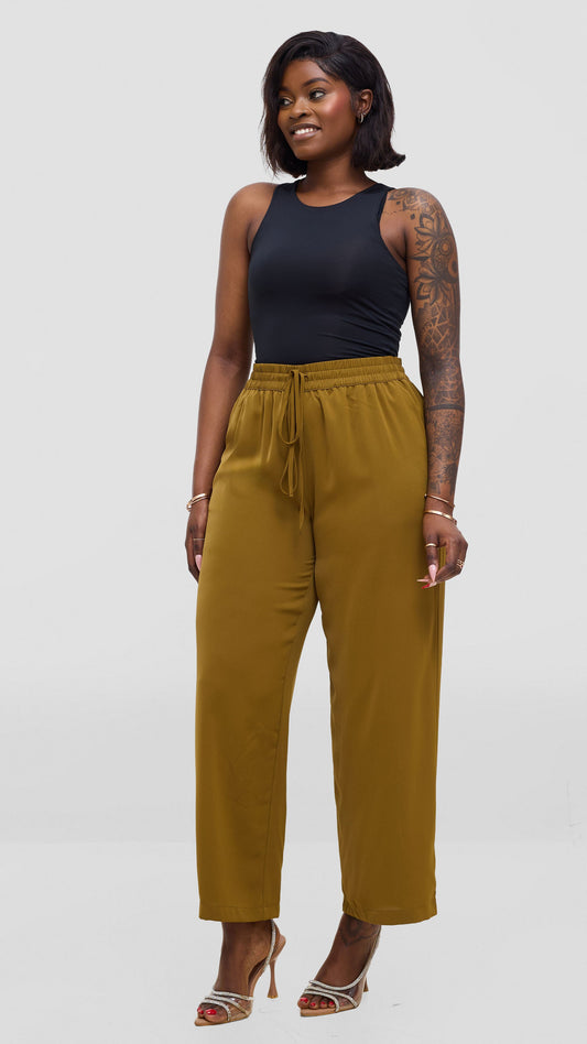Vivo Wastani Drawstring Pants - Olive