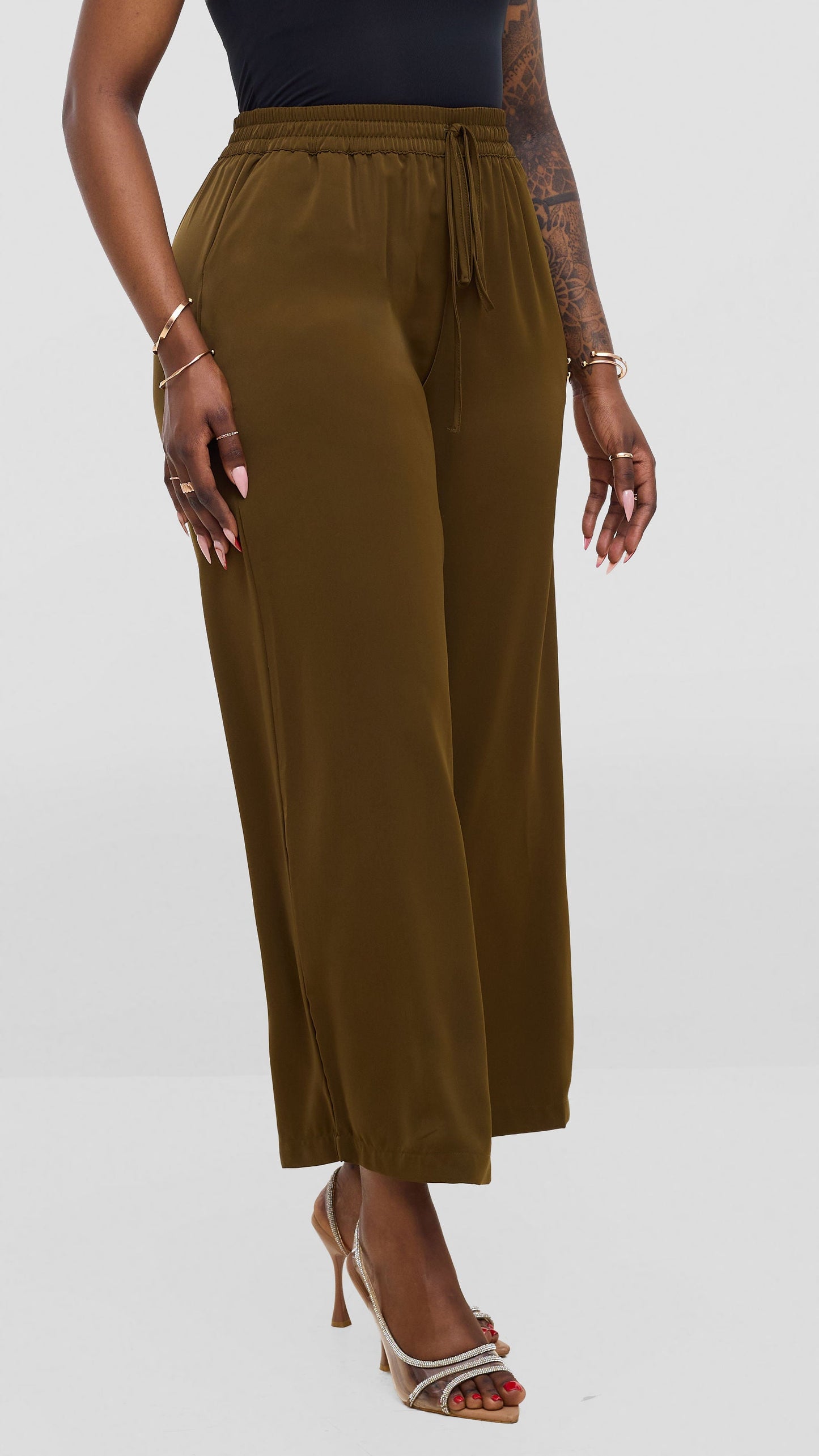 Vivo Wastani Drawstring Pants - Dark Green