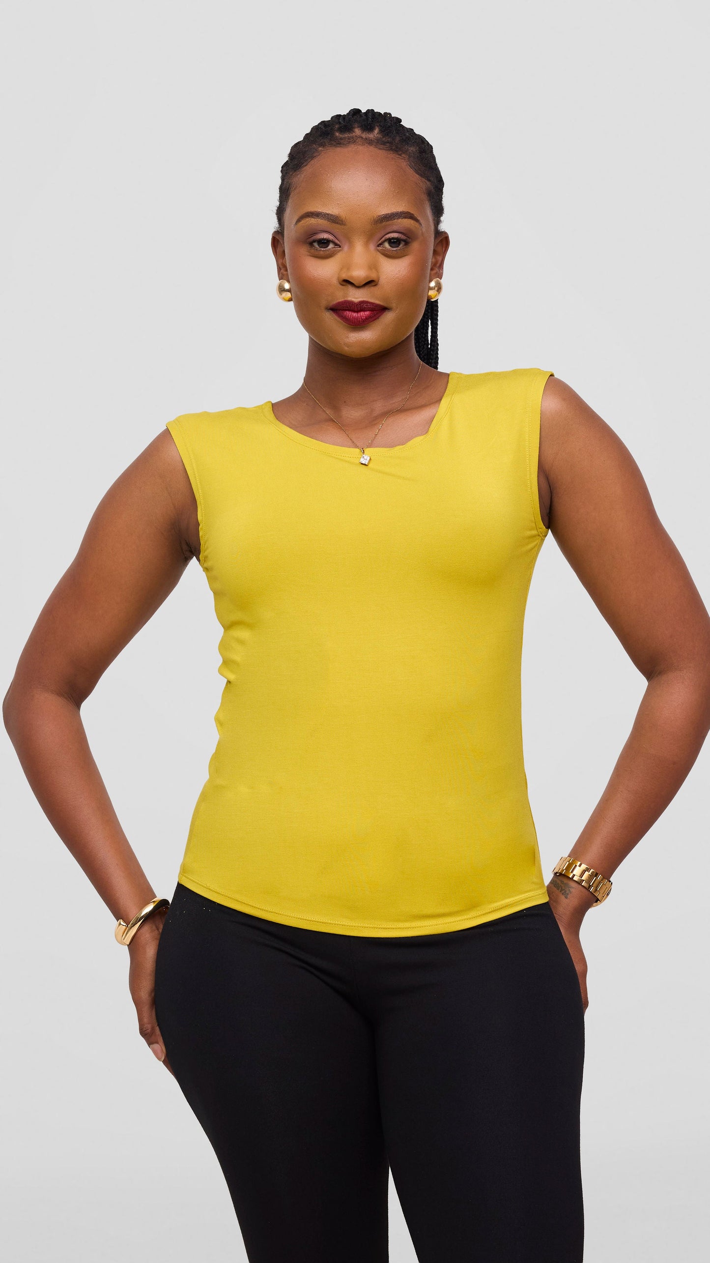 Vivo Jersey Drop Shoulder Top - Olive
