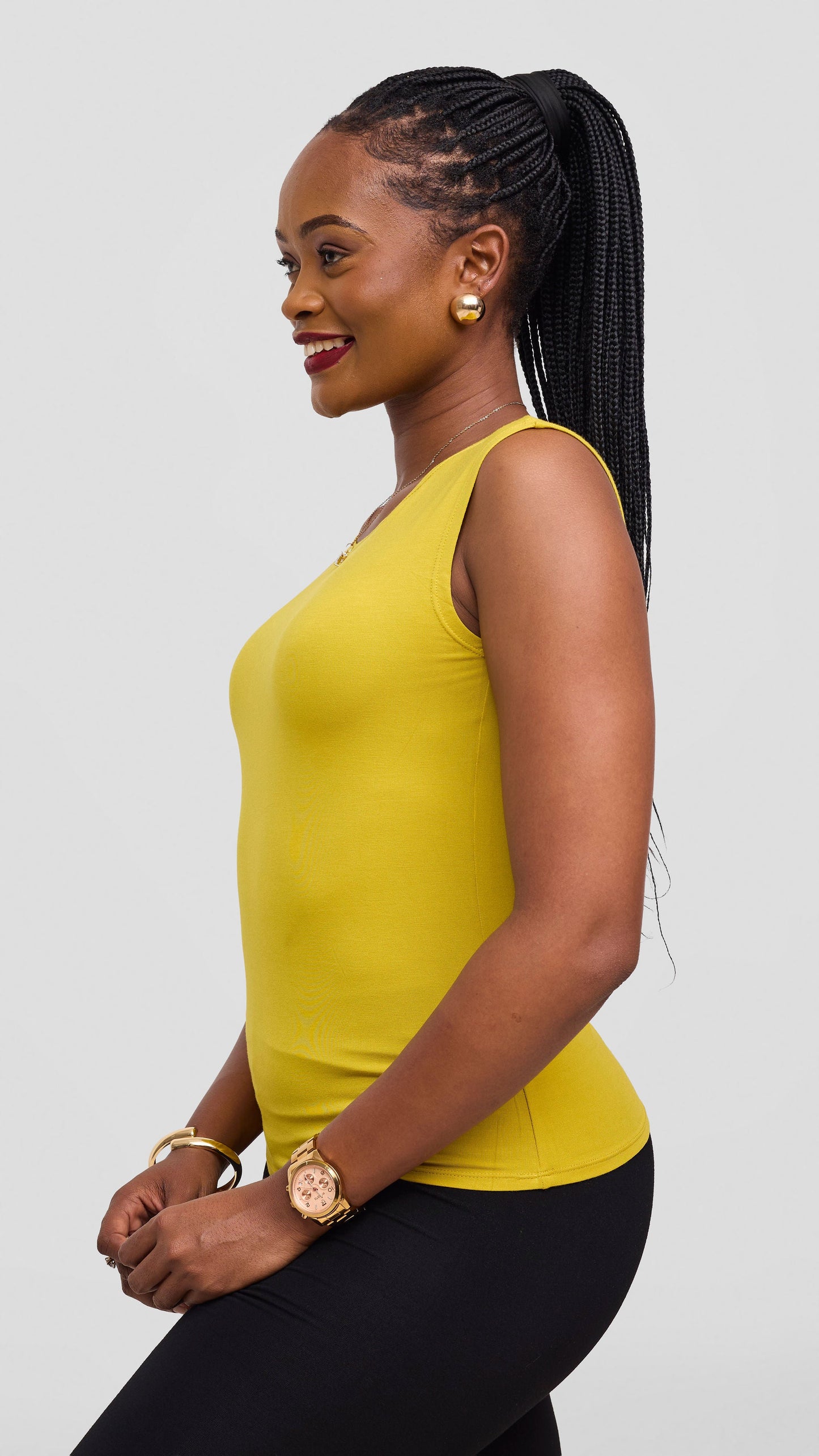 Vivo Jersey Drop Shoulder Top - Olive