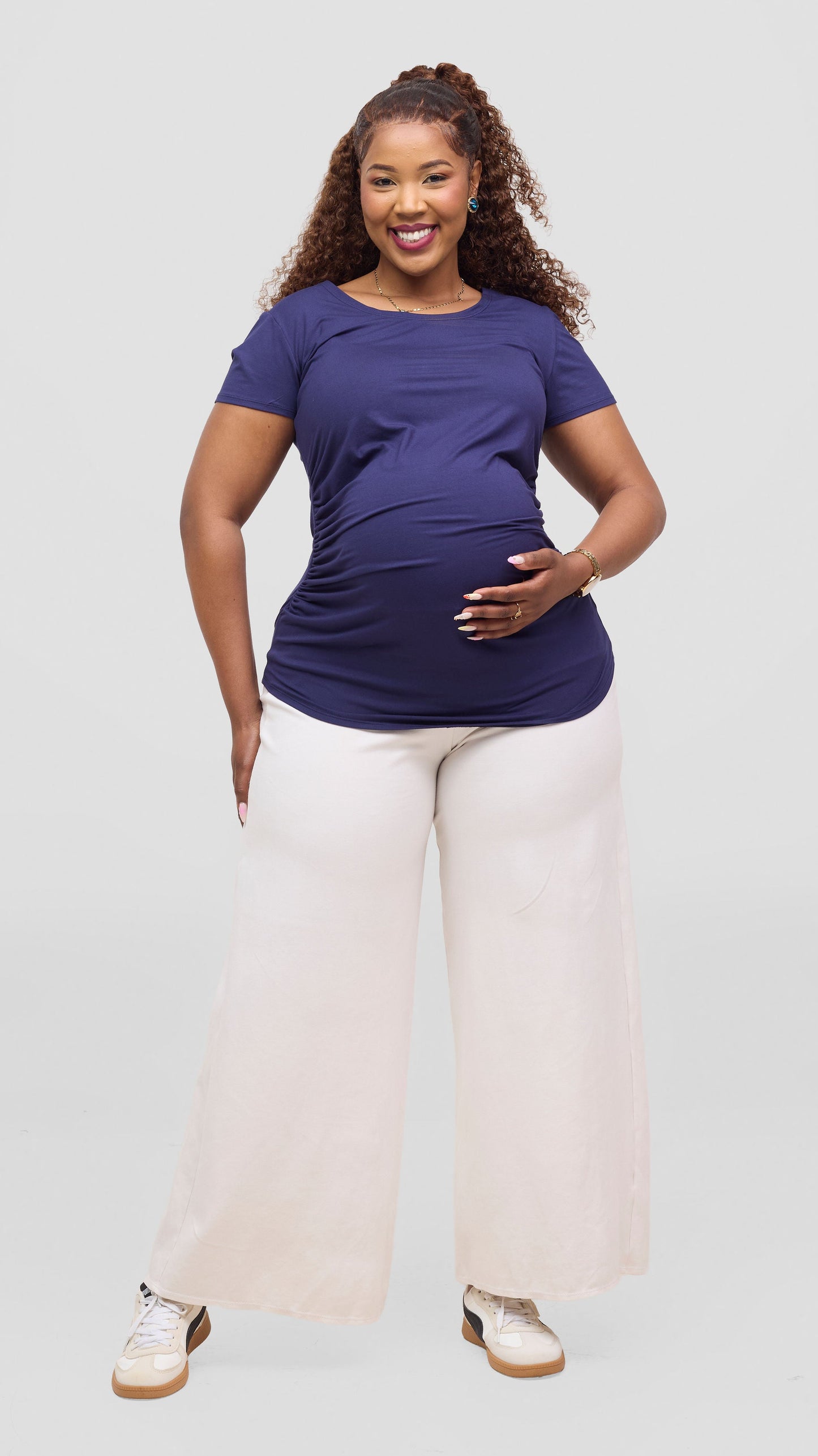 Vivo Anavi Short Sleeve Top - Navy