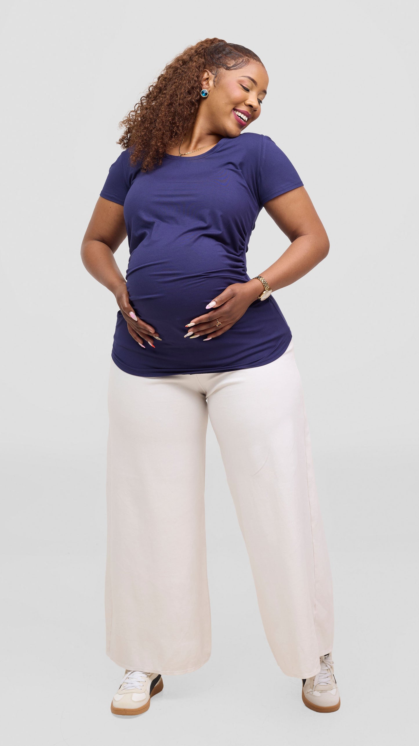 Vivo Anavi Short Sleeve Top - Navy