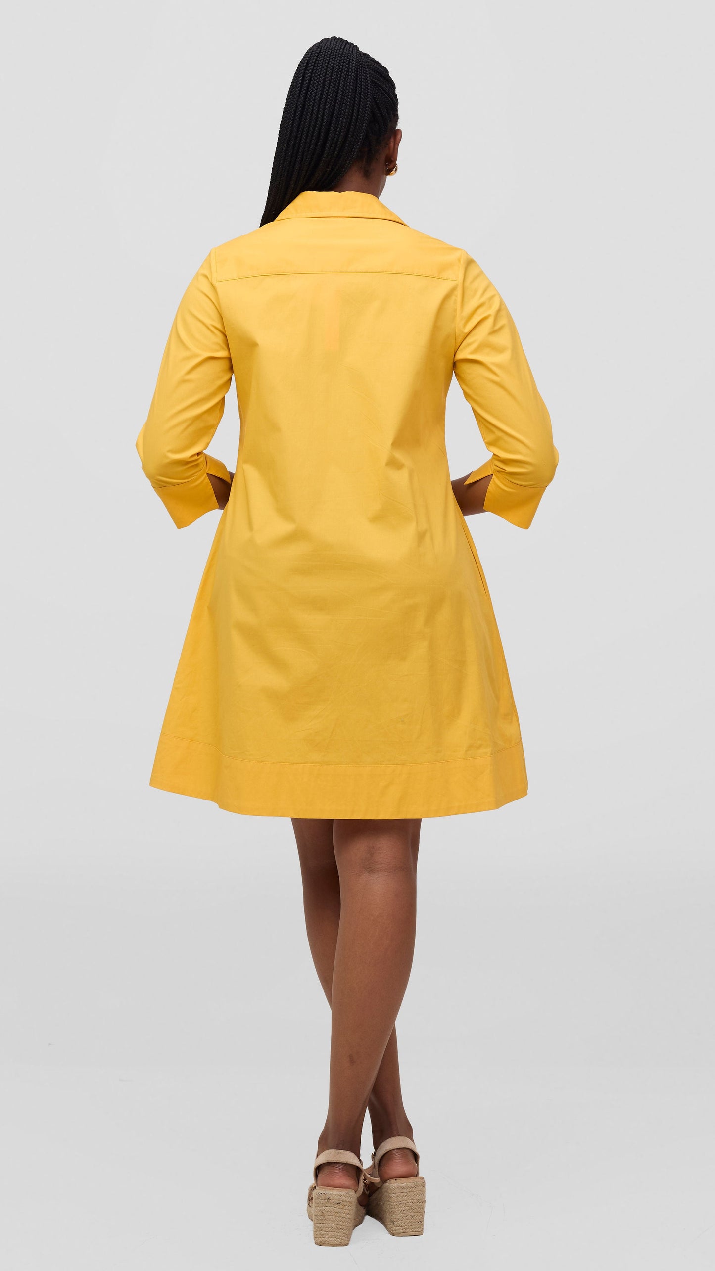 Vivo Lulu Wide Hem Tent Dress - Yellow