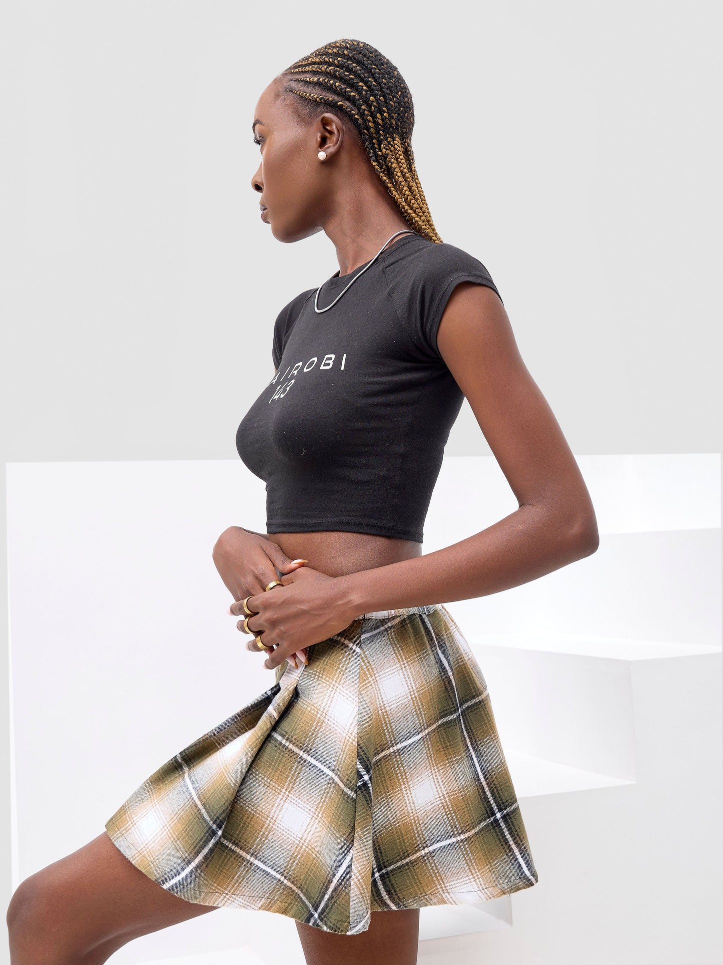 Zoya X Metamorphisized 143 Raglan Sleeve Midriff Top - Black