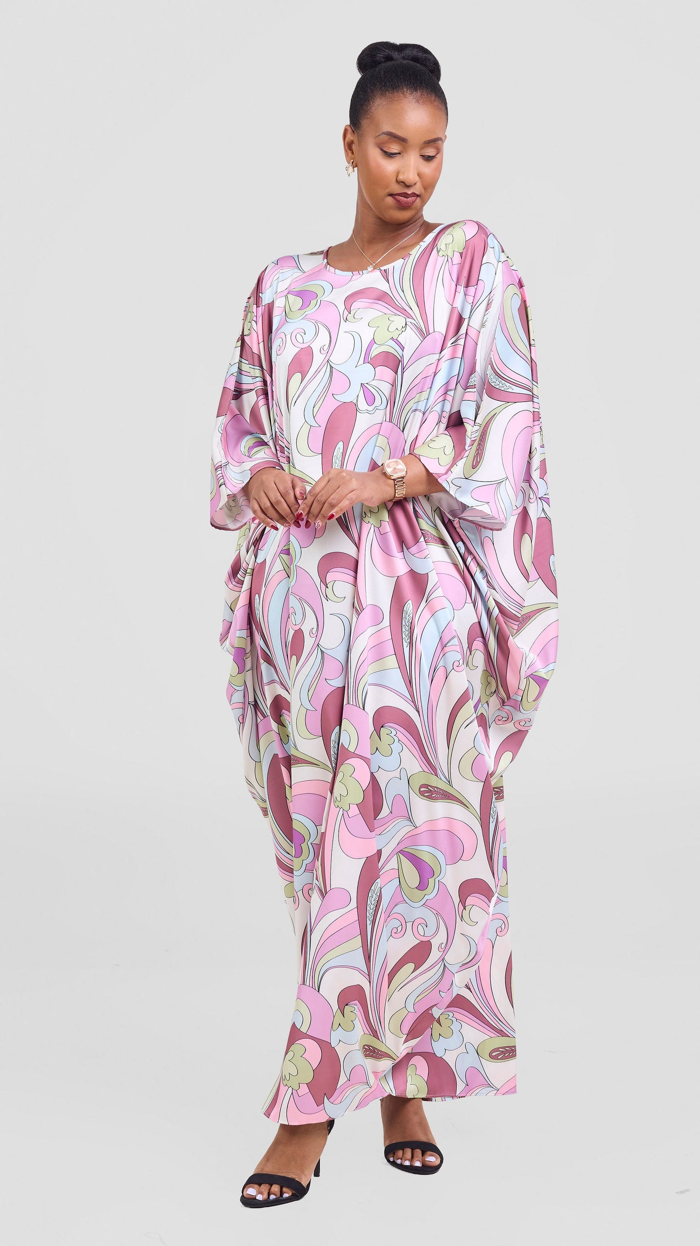 Vivo Lani Maxi Dress - Lilac / Pink Print