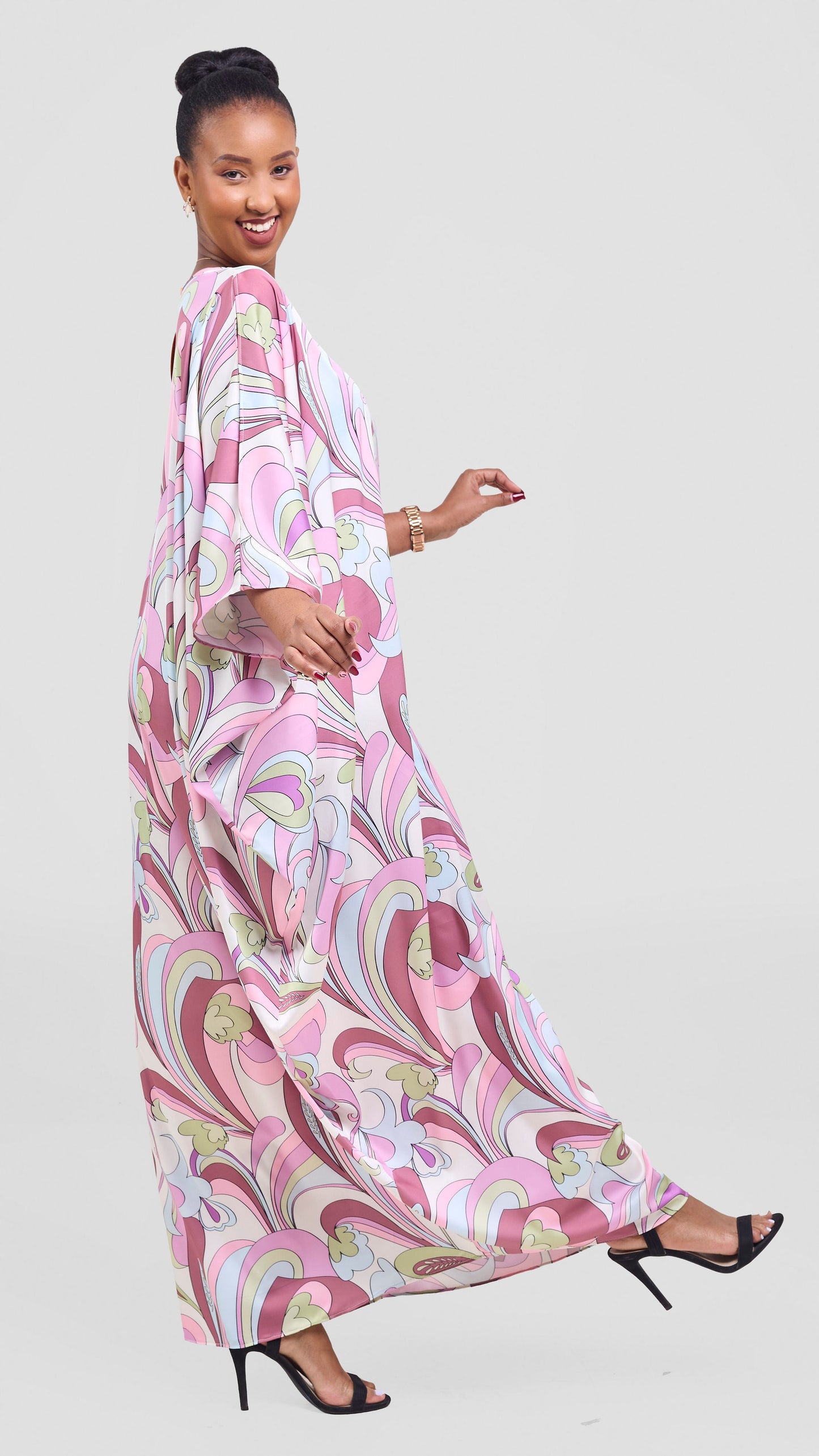 Vivo Lani Maxi Dress - Lilac / Pink Print