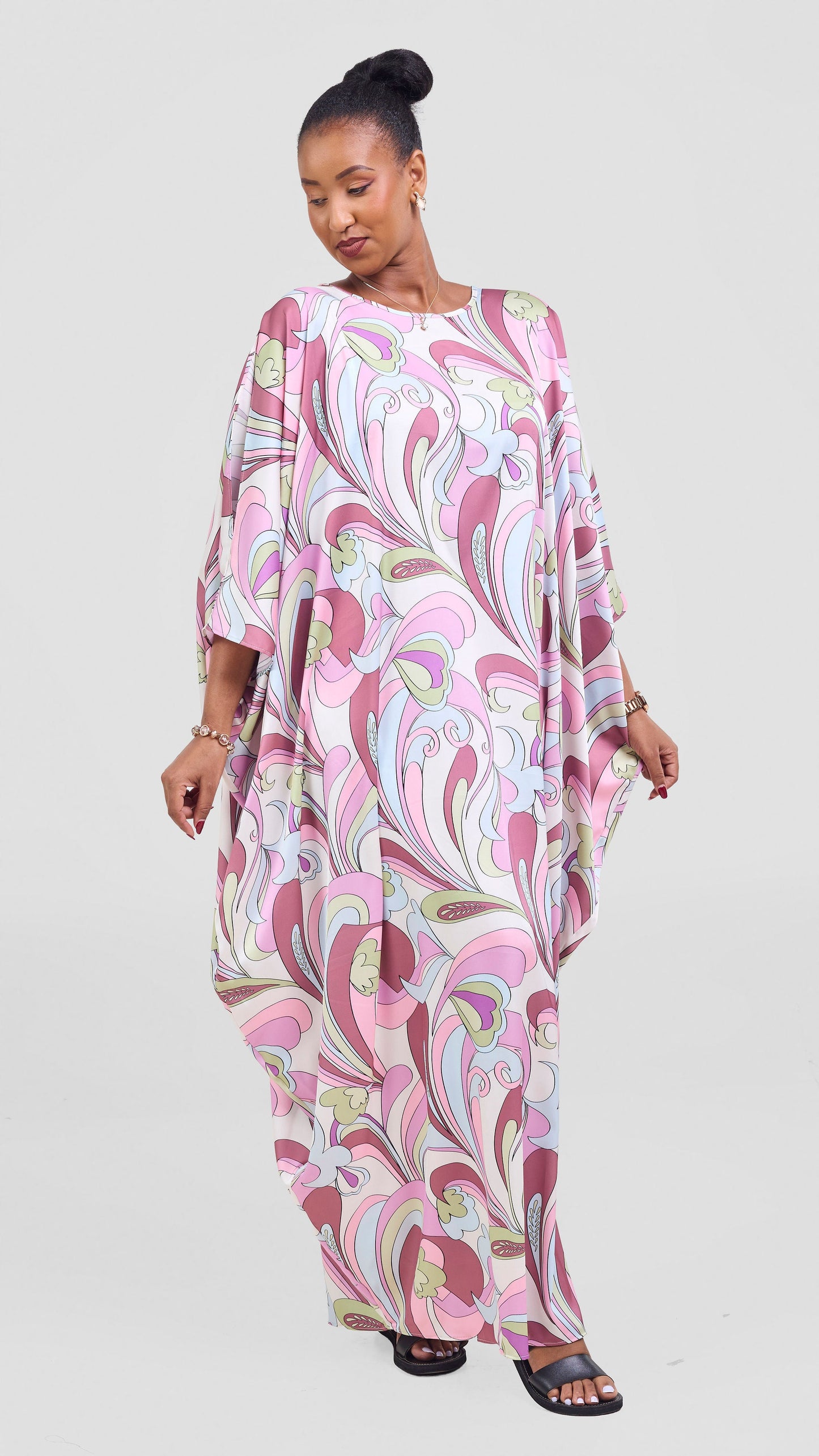 Vivo Lani Maxi Dress - Lilac / Pink Print