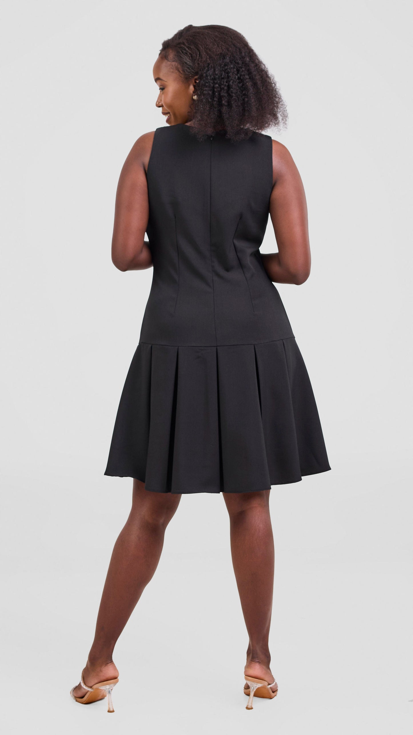Vivo Niari Pleated Dress - Black
