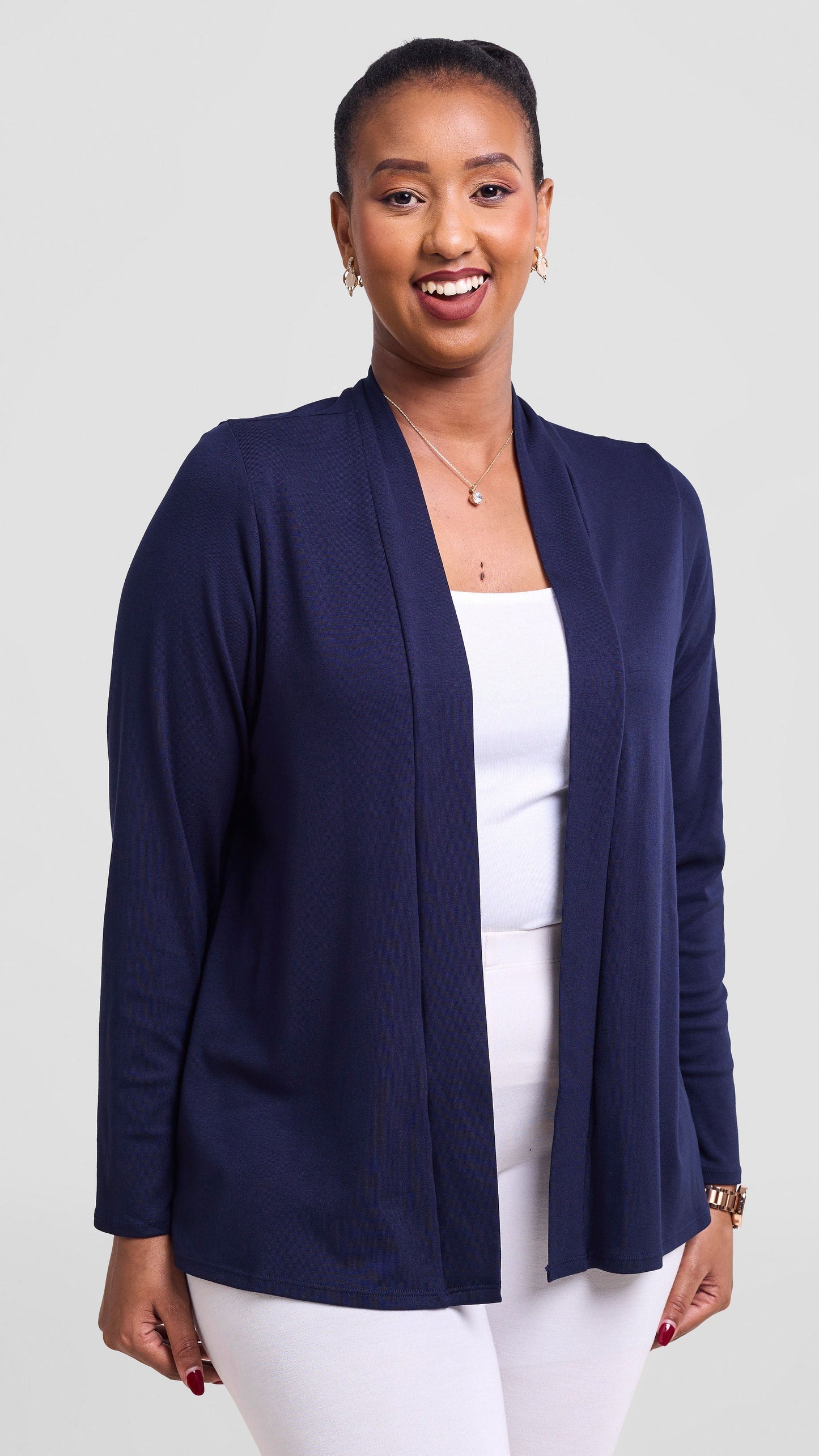 Vivo Everyday Short Waterfall in Jersey - Navy Blue