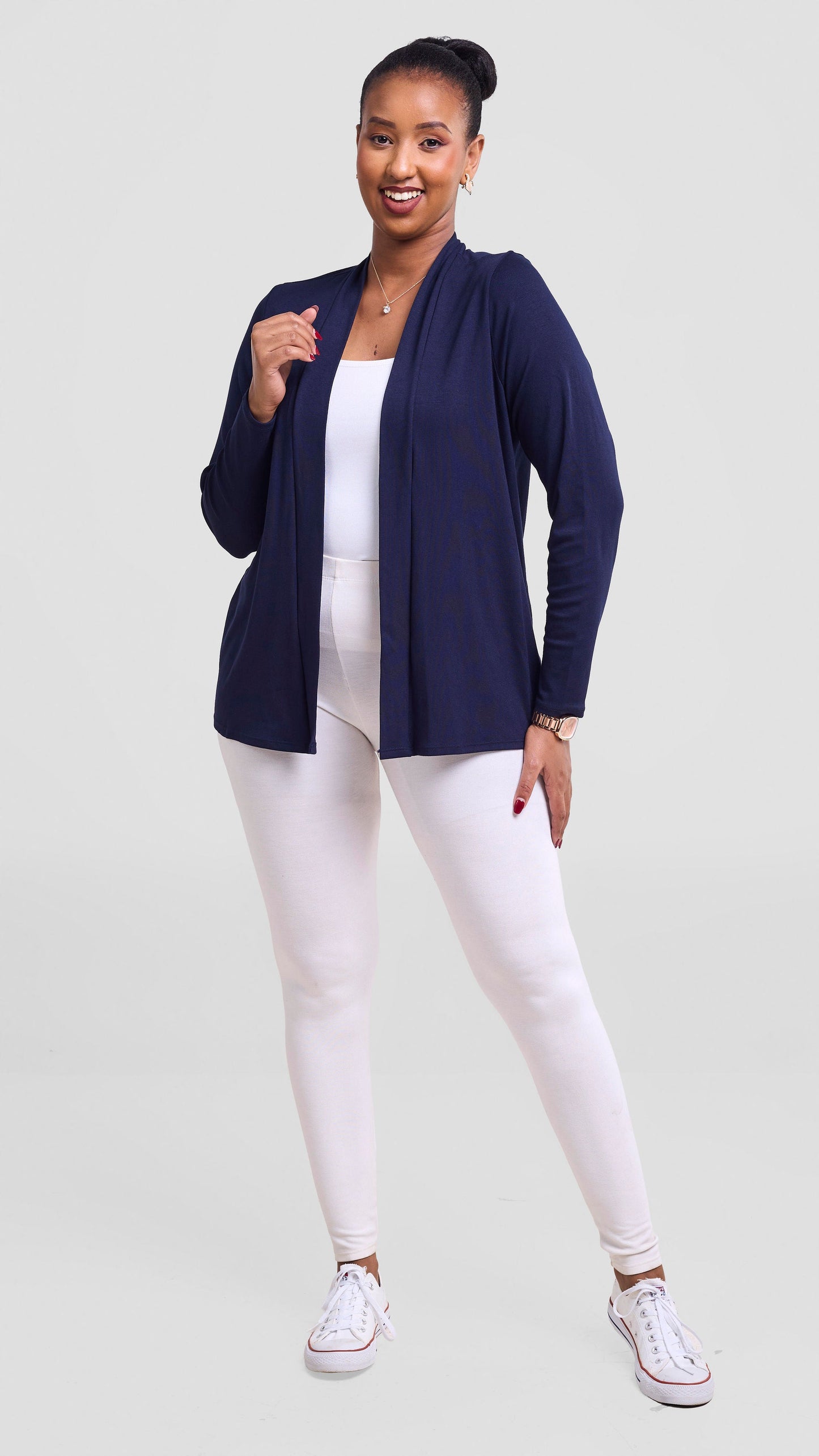 Vivo Everyday Short Waterfall in Jersey - Navy Blue