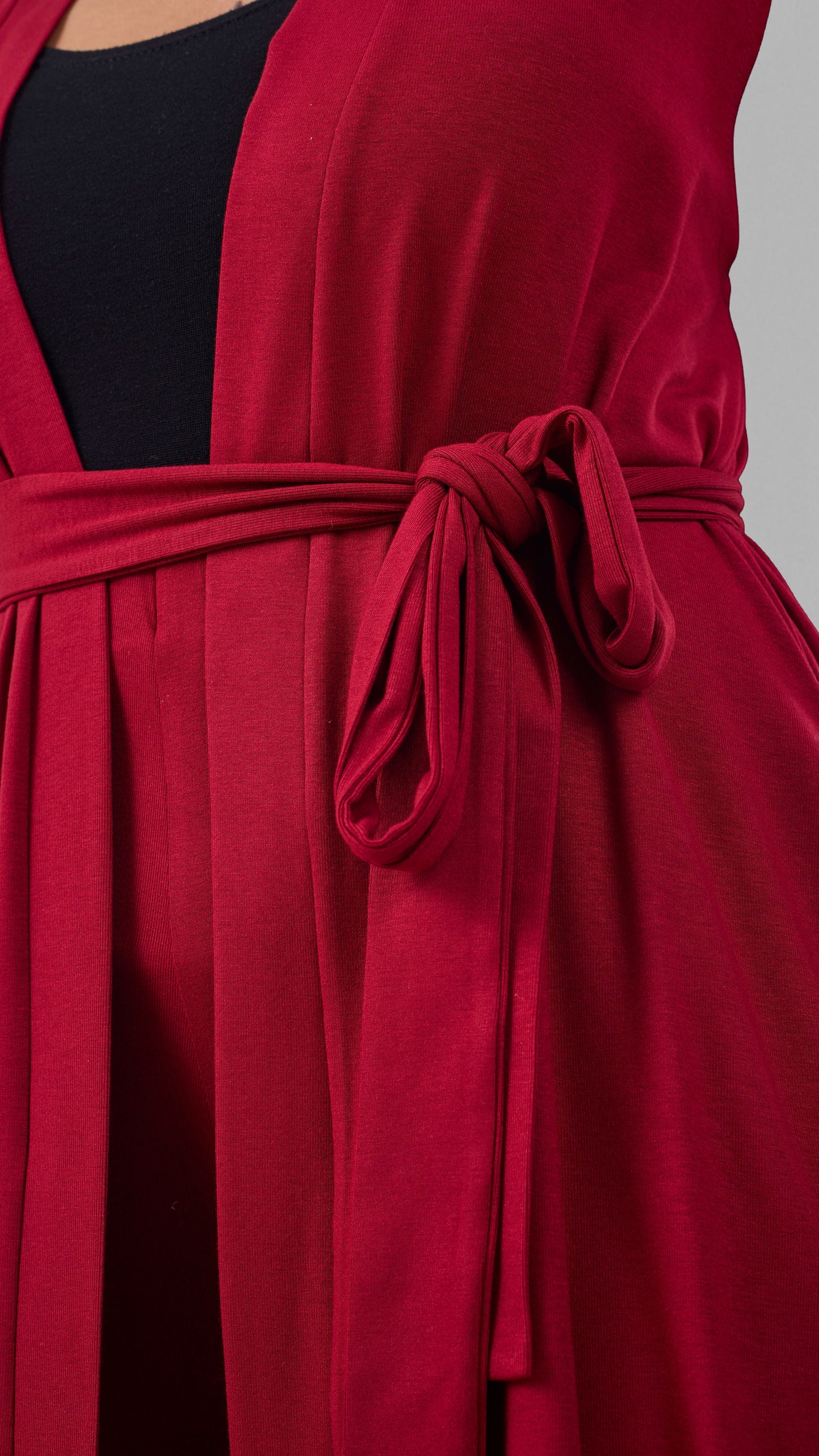 Vivo Chela Jersey Sleeveless Waterfall - Dark Red