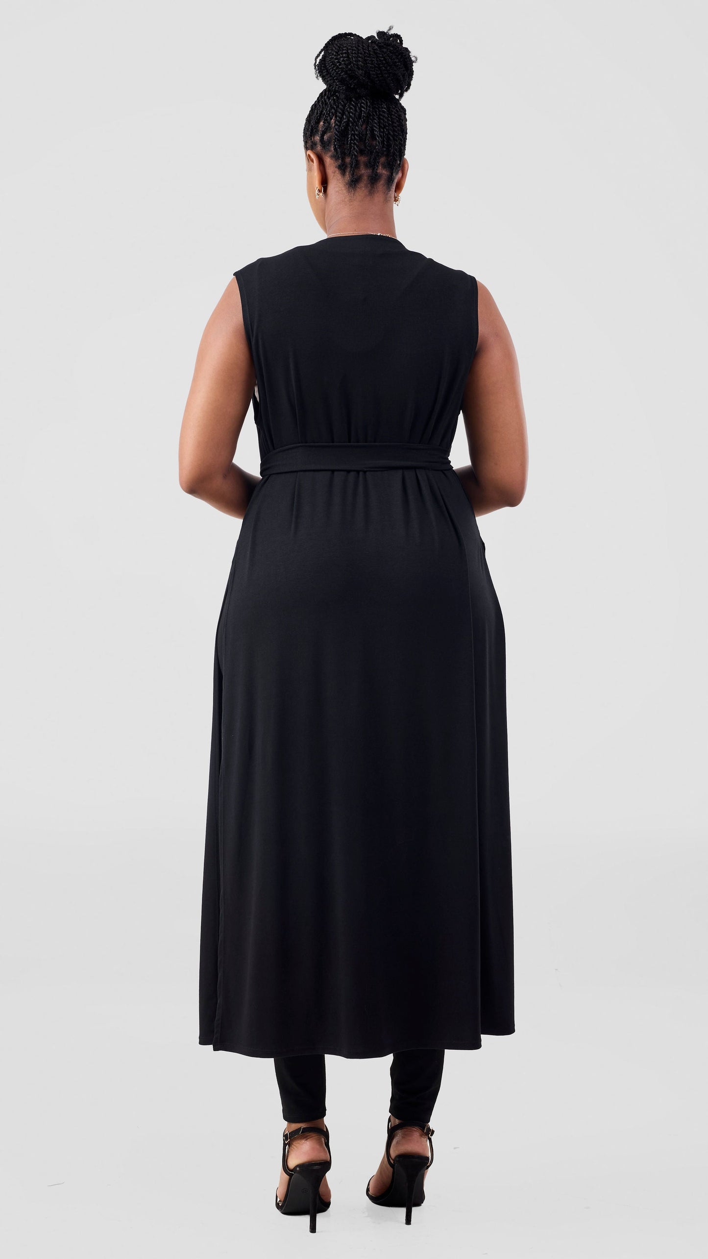 Vivo Chela Jersey Sleeveless Waterfall - Black