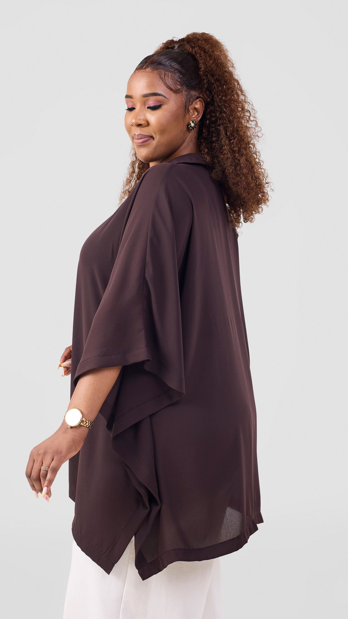 Vivo Isabi Loose Top - Dark Chocolate