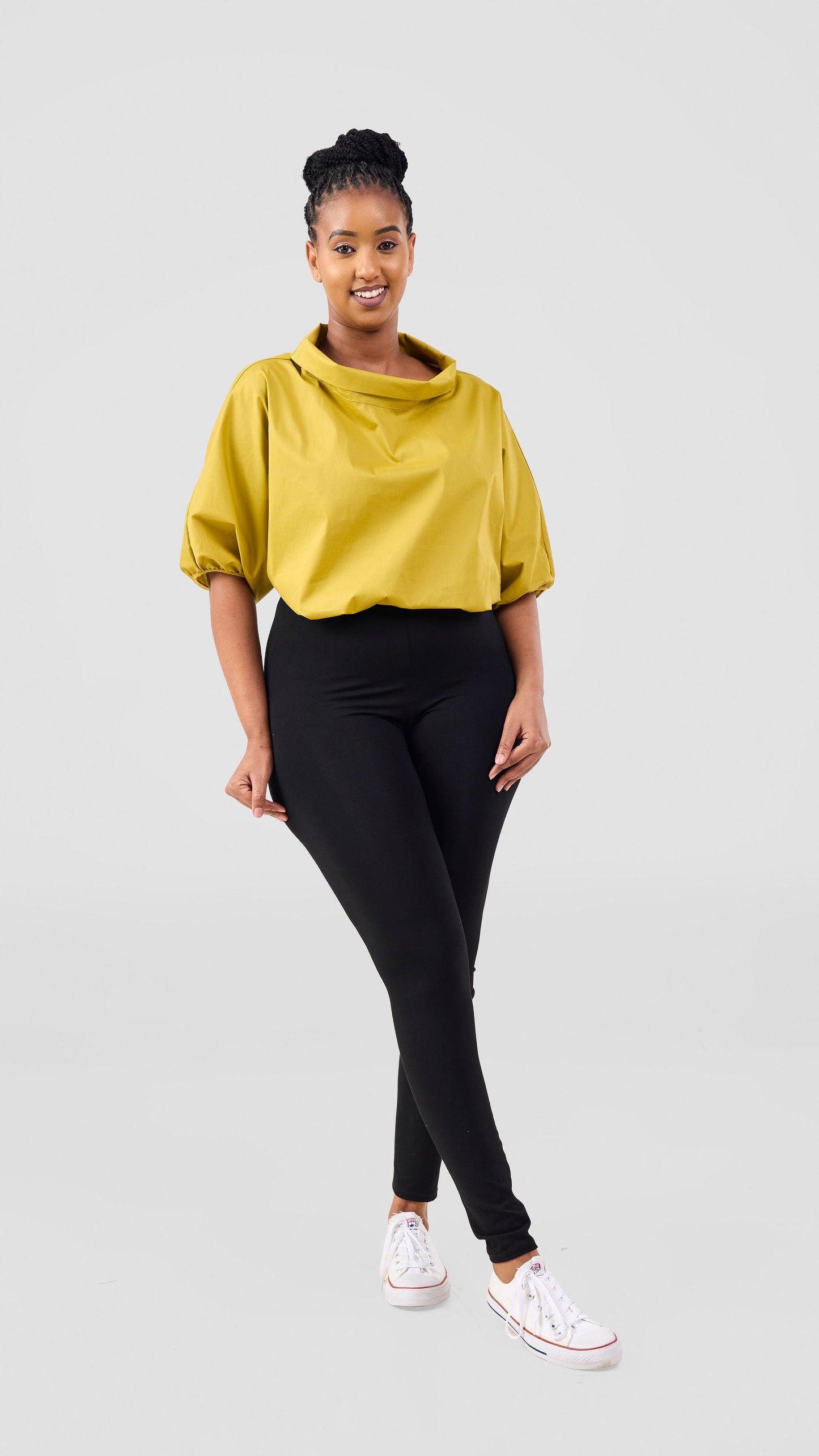Vivo Lulu Drawstring Top - Olive