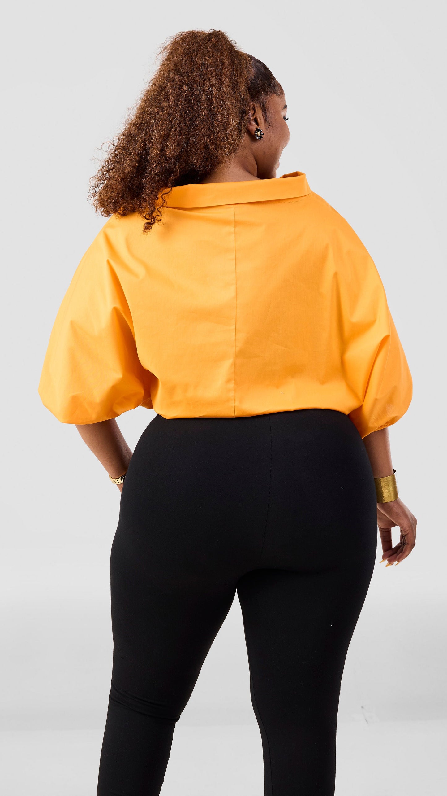 Vivo Lulu Drawstring Top - Light Orange
