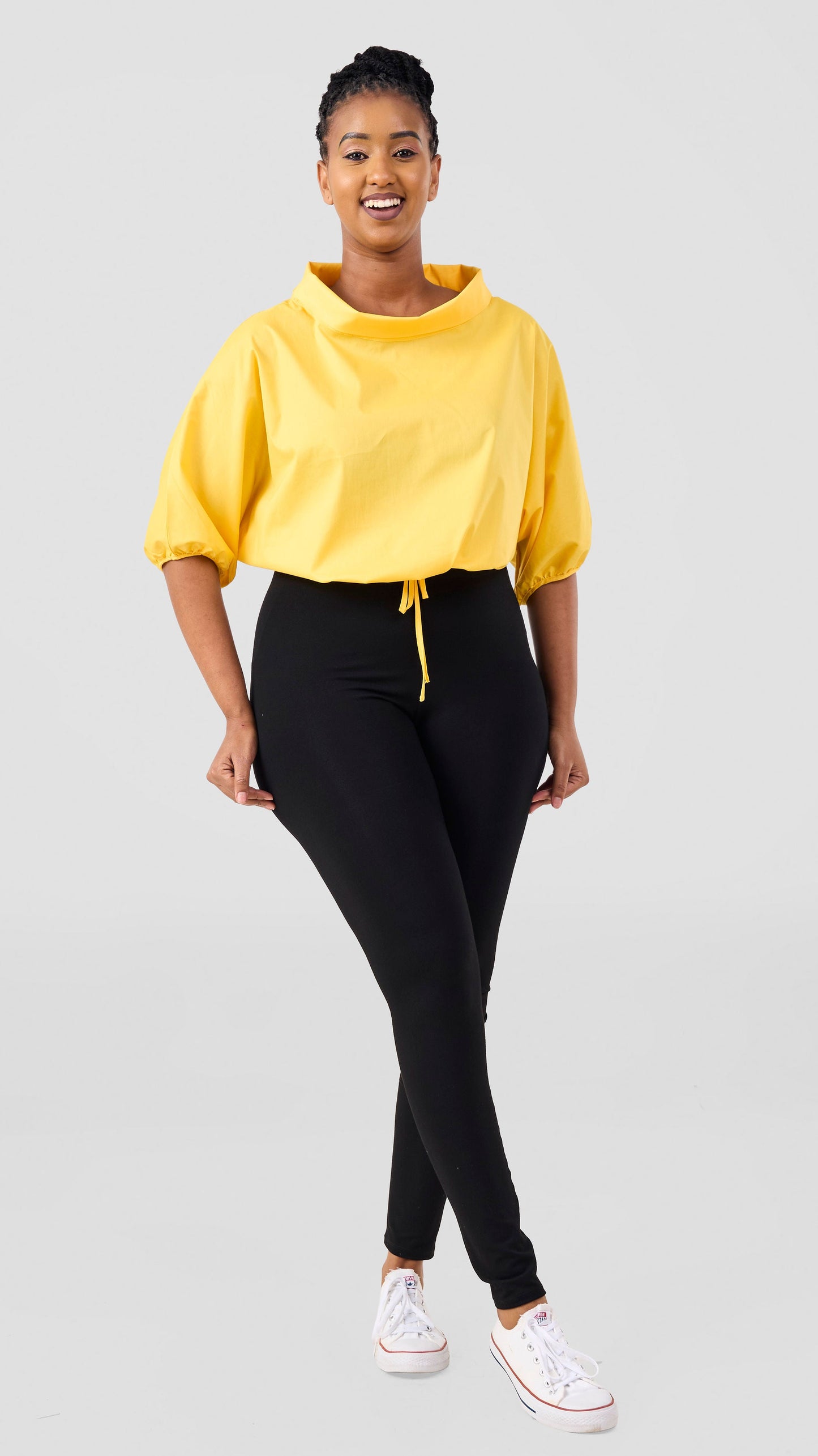 Vivo Lulu Drawstring Top - Yellow