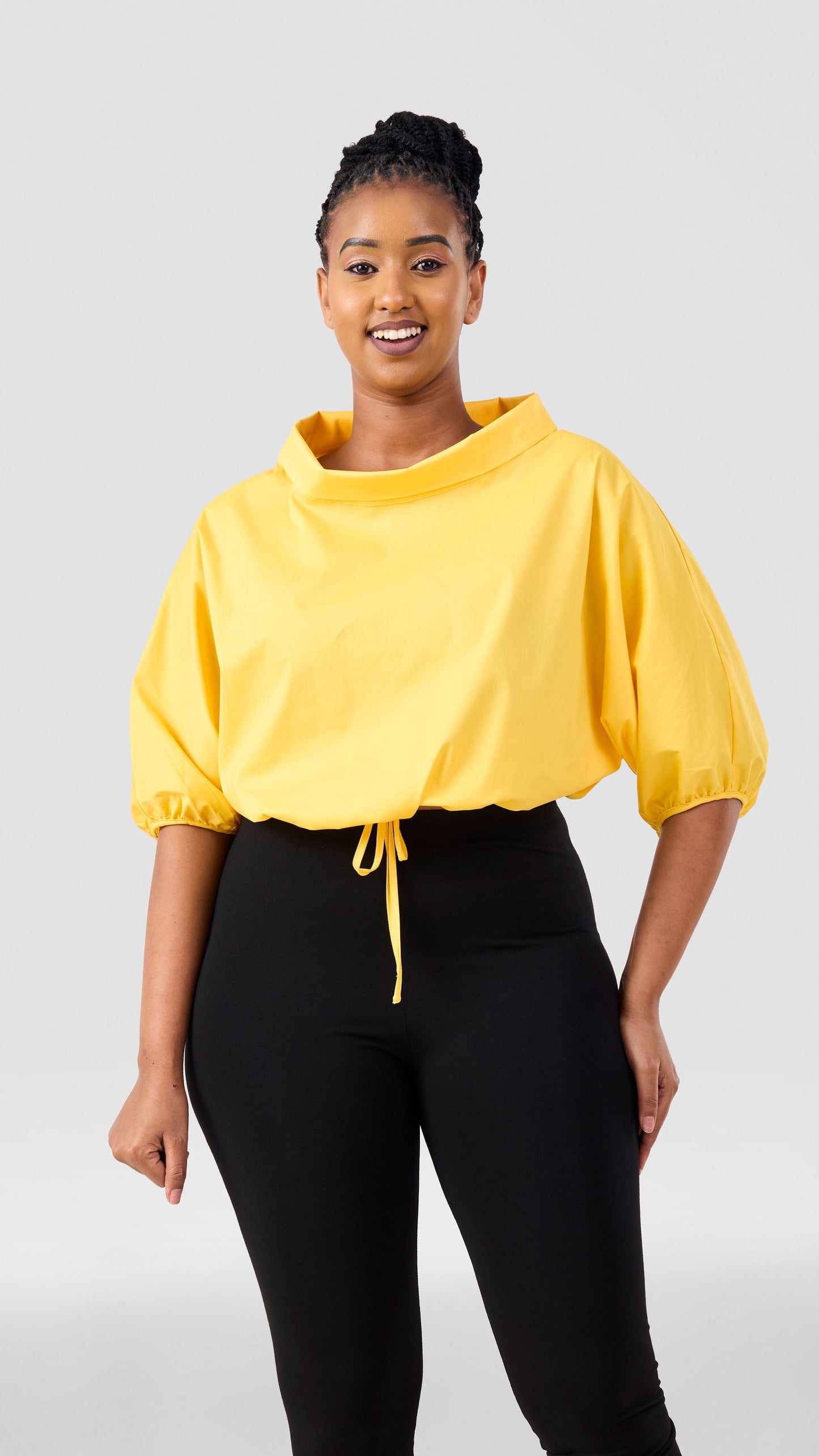 Vivo Lulu Drawstring Top - Yellow
