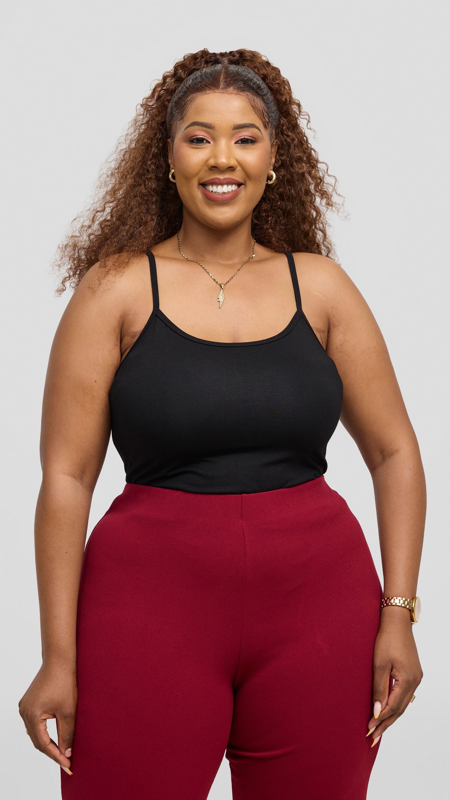 Vivo Jersey Spaghetti Tank Top - Black