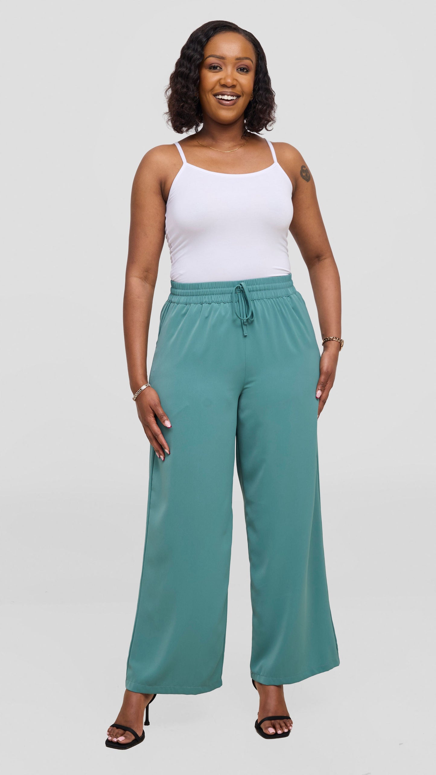 Vivo Wastani Drawstring Pants - Dusty Green