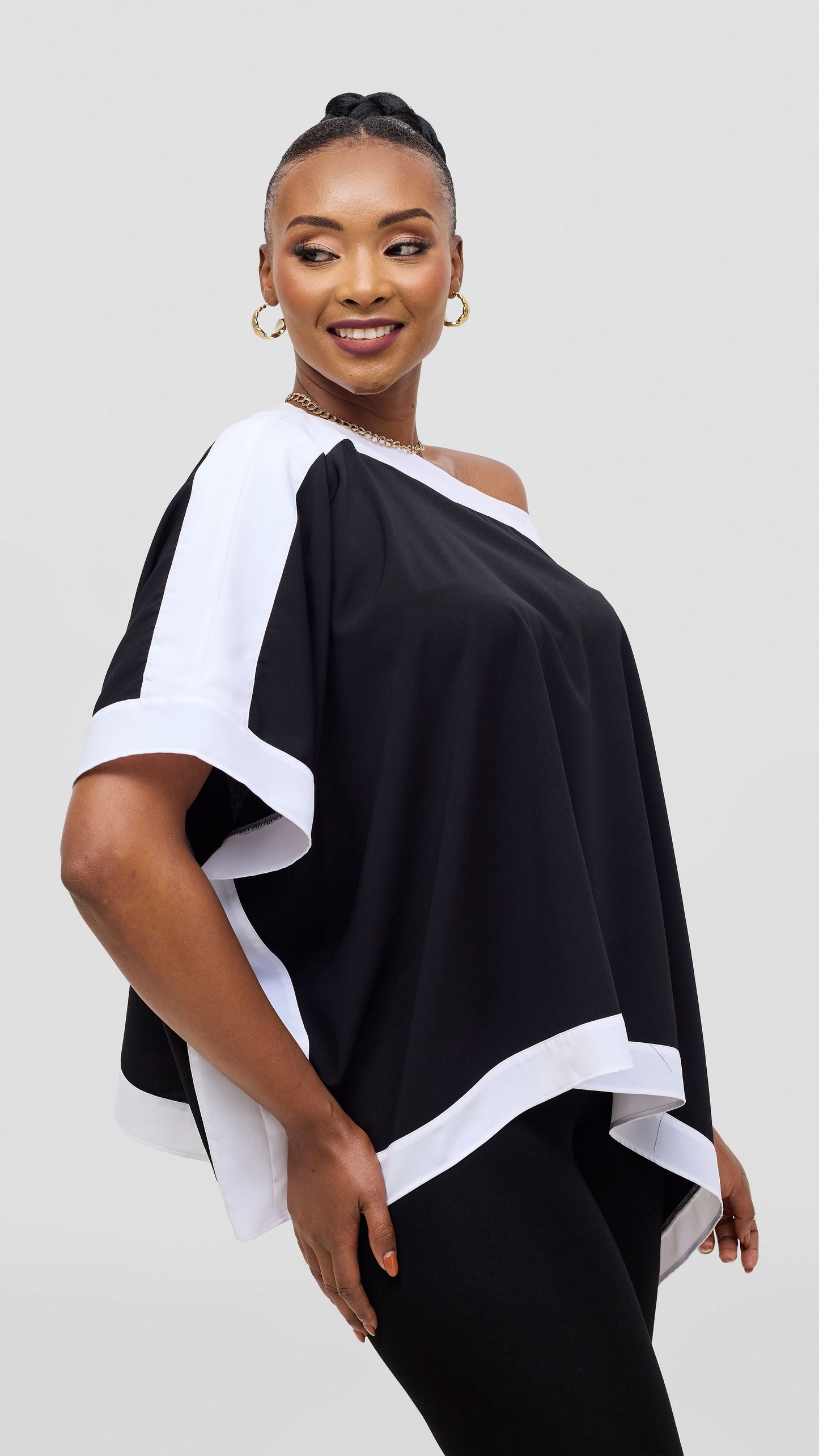 Vivo Liora Kaftan Top - Black