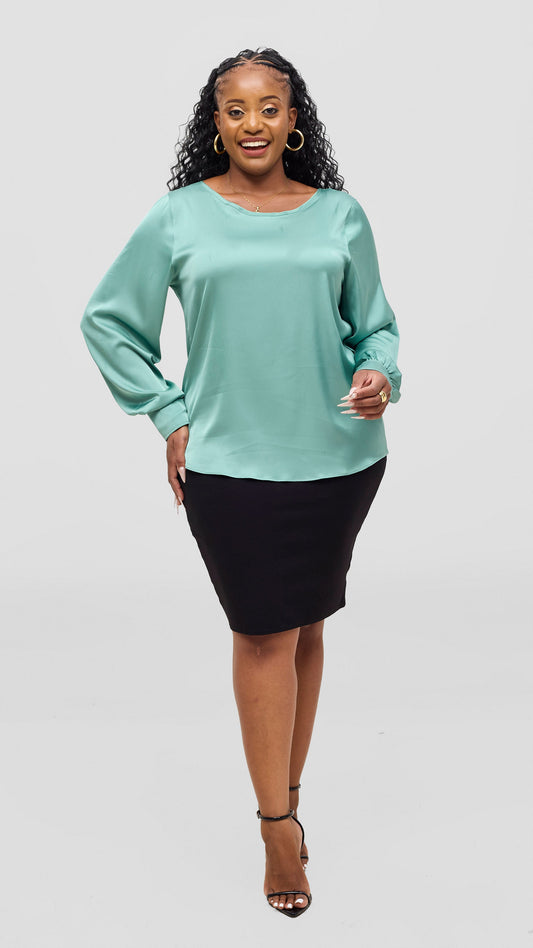 Vivo Tatili Bishop Long Sleeve Top - Mint Green