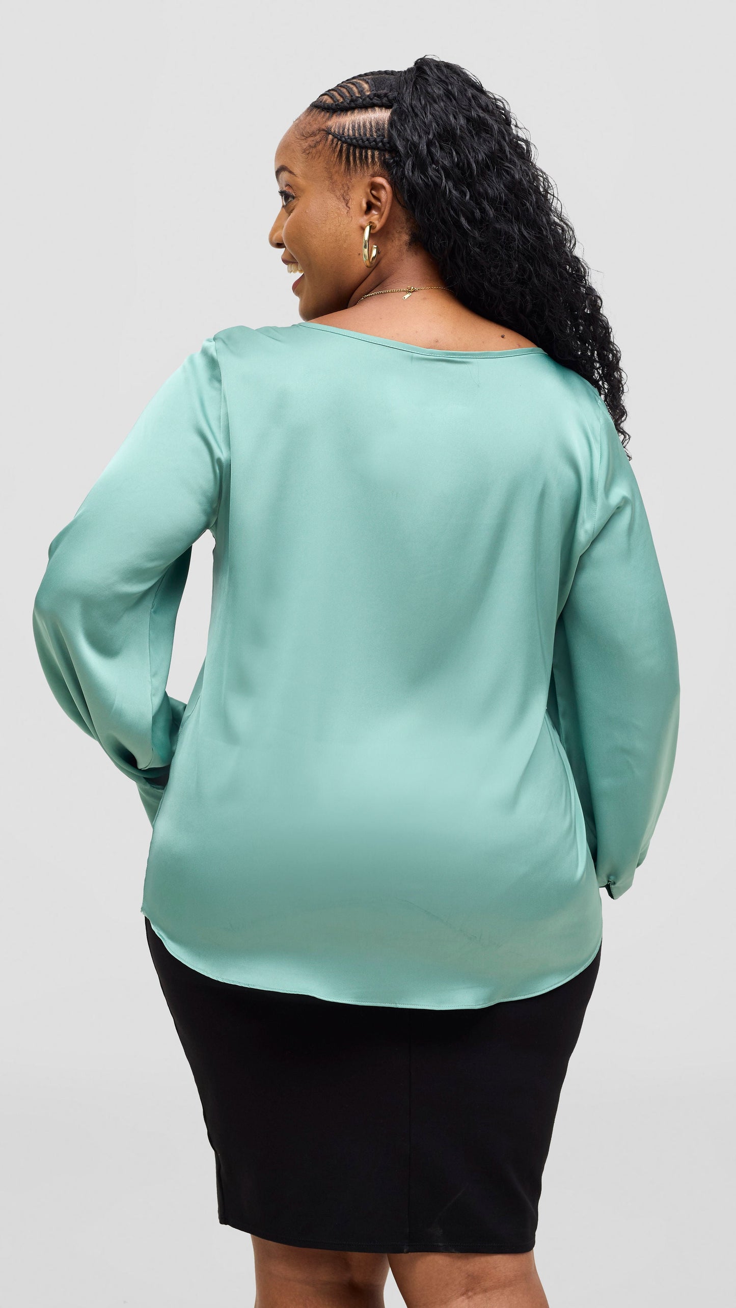 Vivo Tatili Bishop Long Sleeve Top - Mint Green