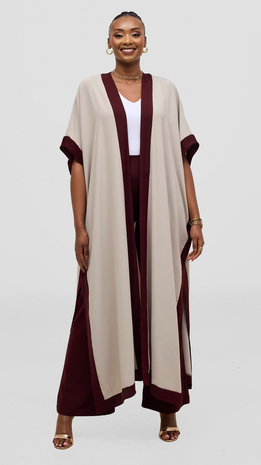 Vivo Liora Maxi Kimono - Light Grey