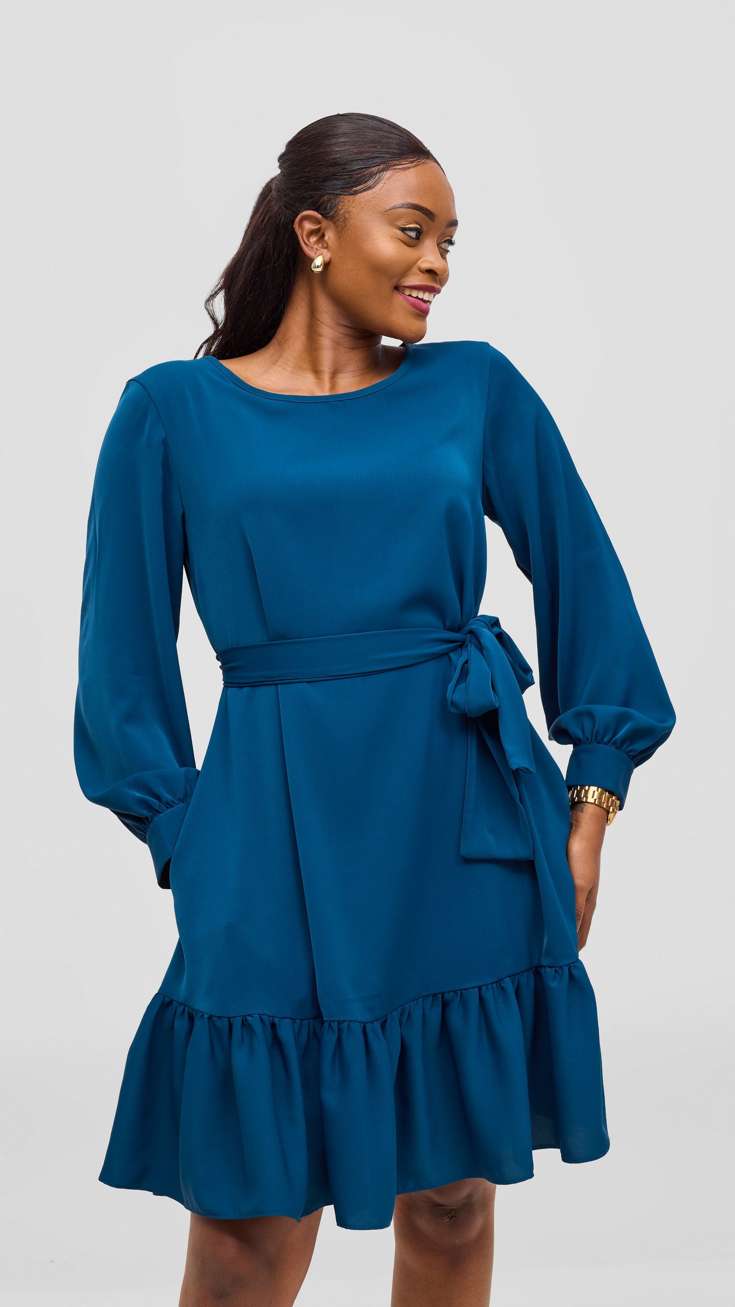 Vivo Serwa Tent Dress - Dark Teal