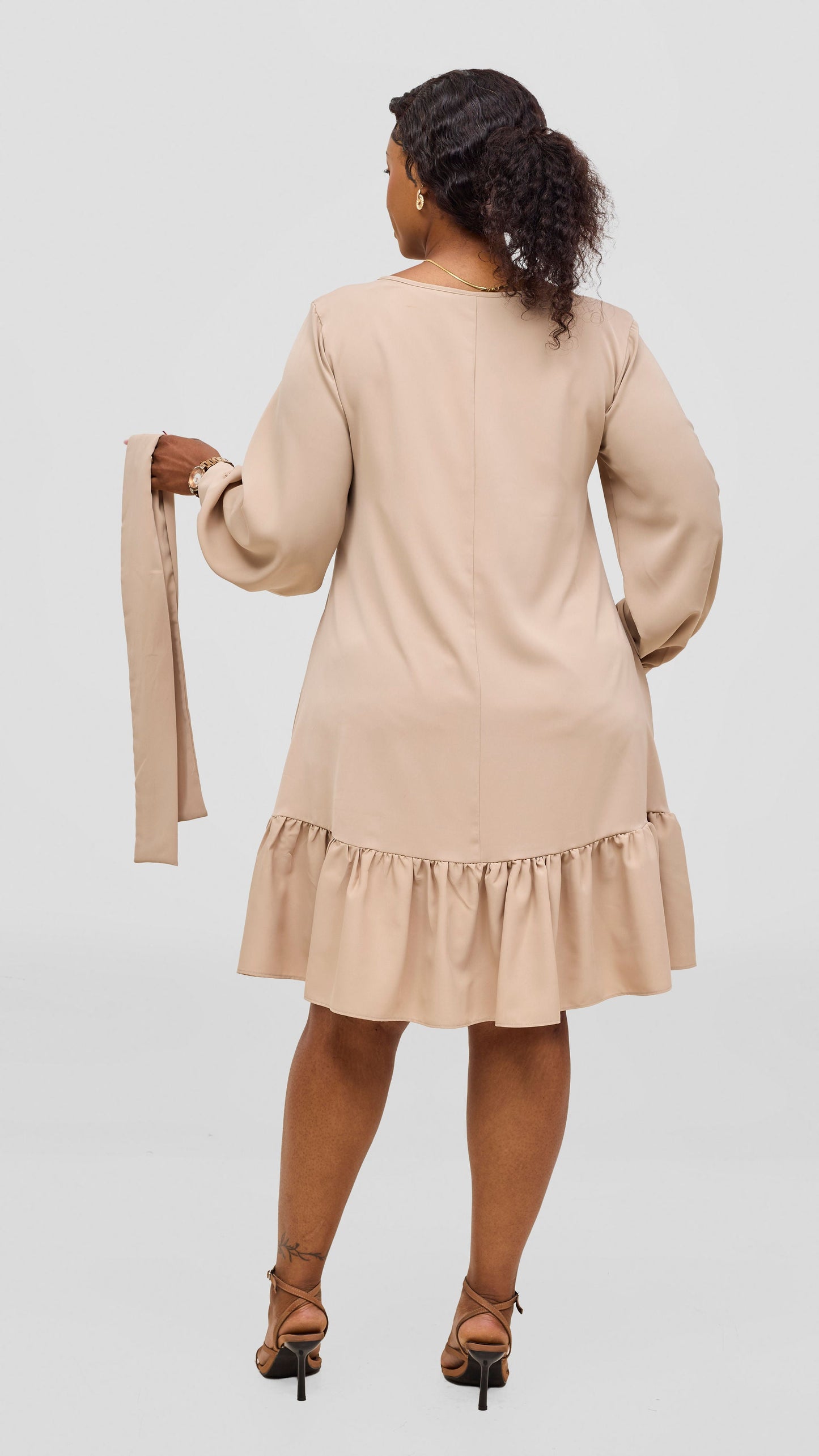 Vivo Serwa Tent Dress - Beige