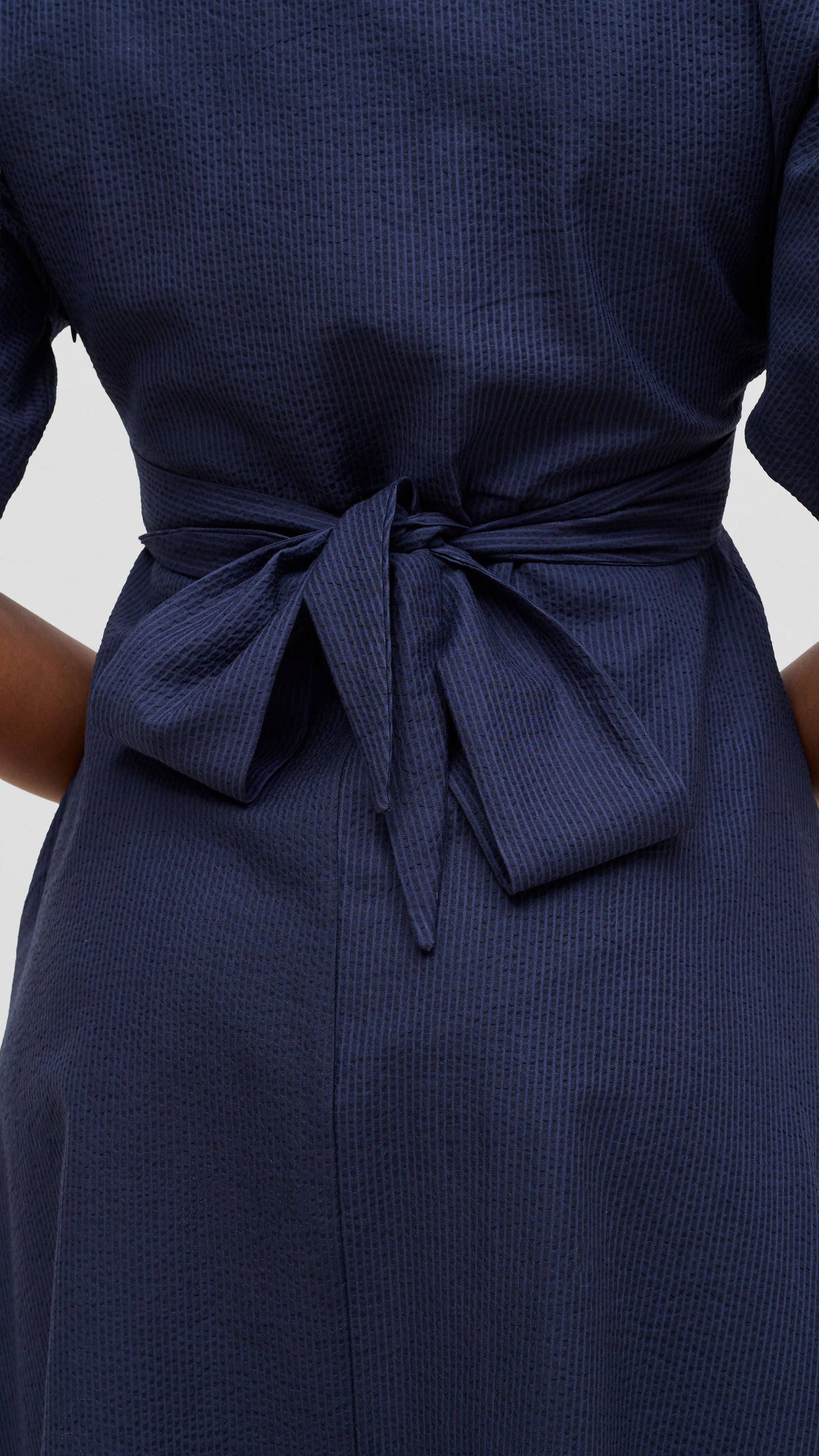 Safari by Vivo Zehra Tie Waist Kimono Dress - Navy