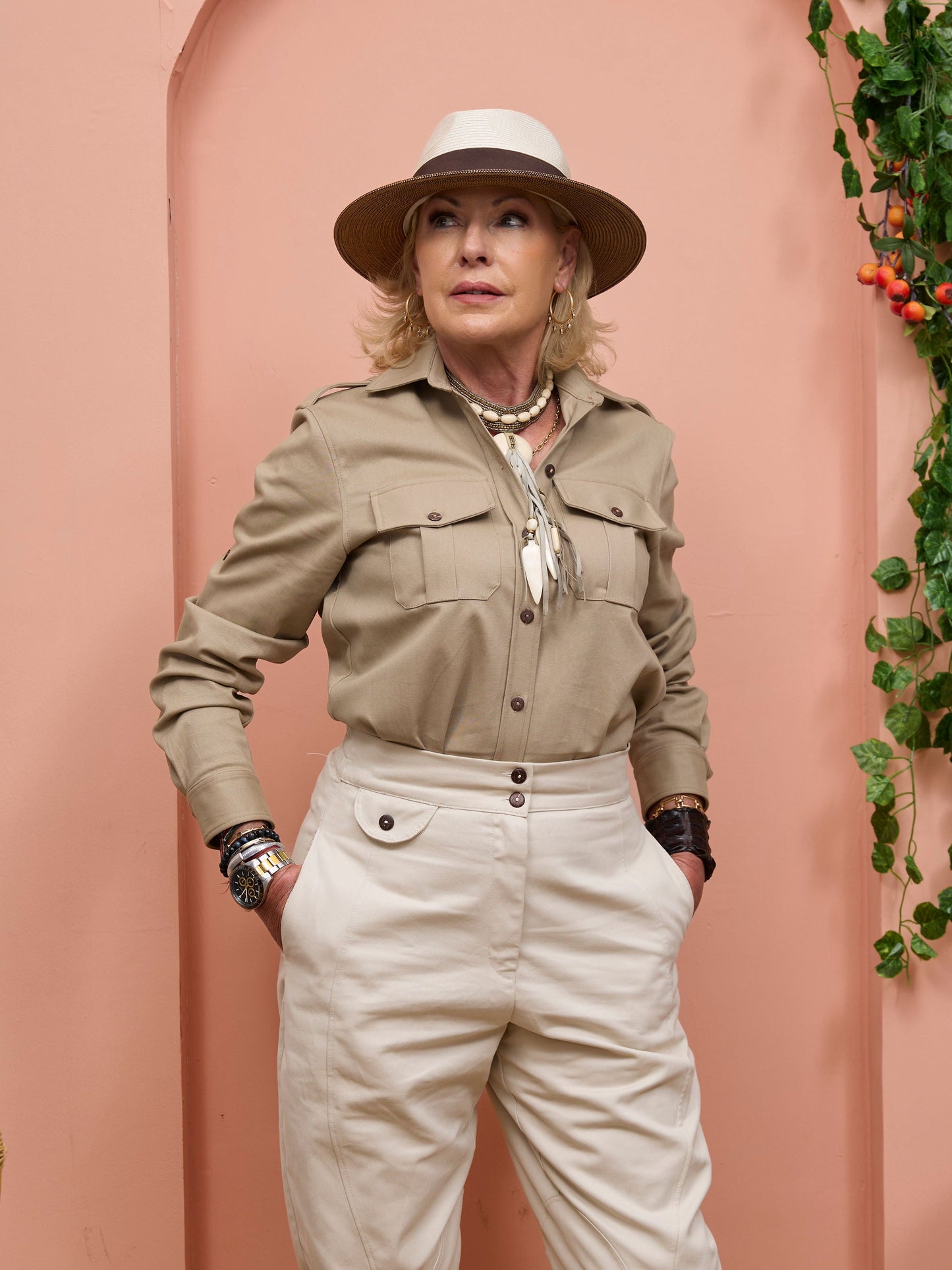 Safari Chui Jodhpur Pants - White Cloud
