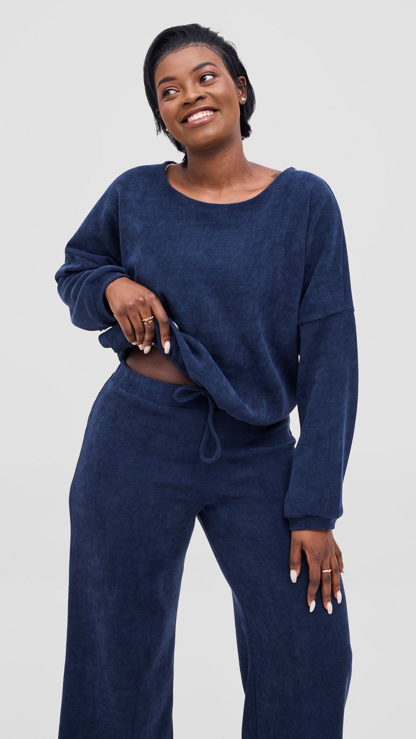 Vivo Selah Dolman Top - Navy