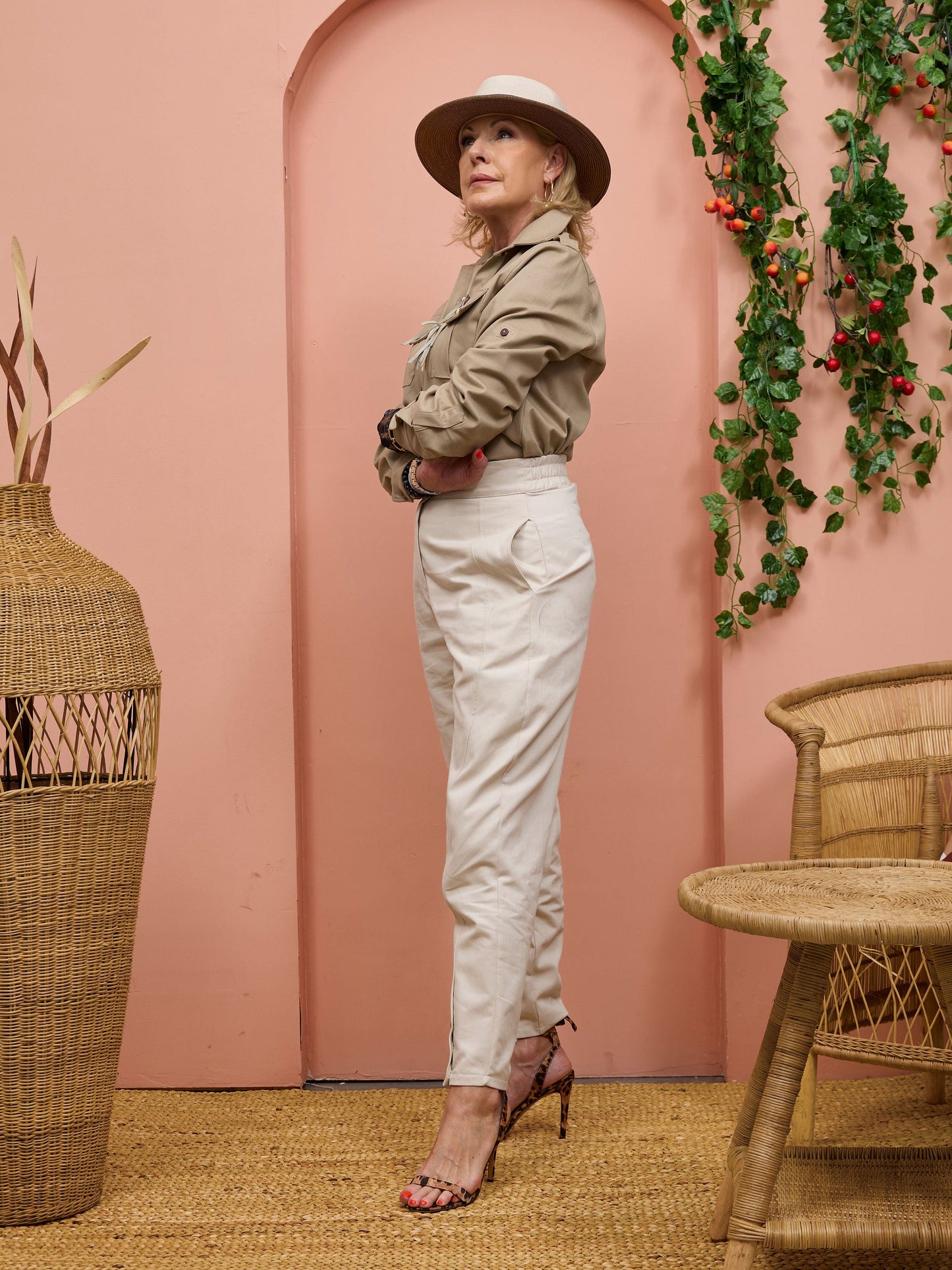 Safari Chui Jodhpur Pants - White Cloud