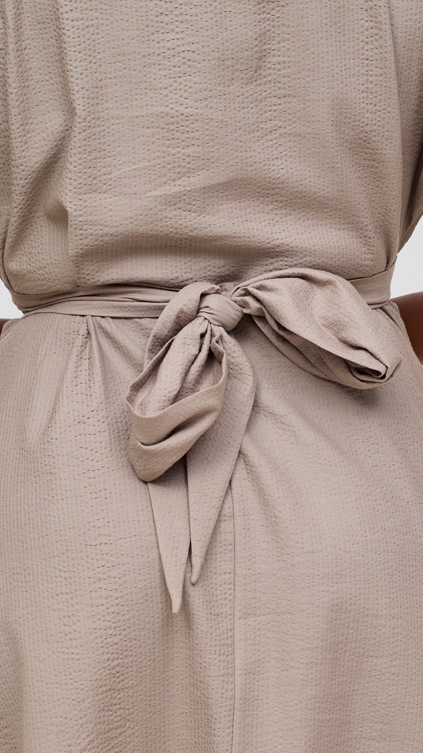 Safari by Vivo Zehra Tie Waist Kimono Dress - Taupe