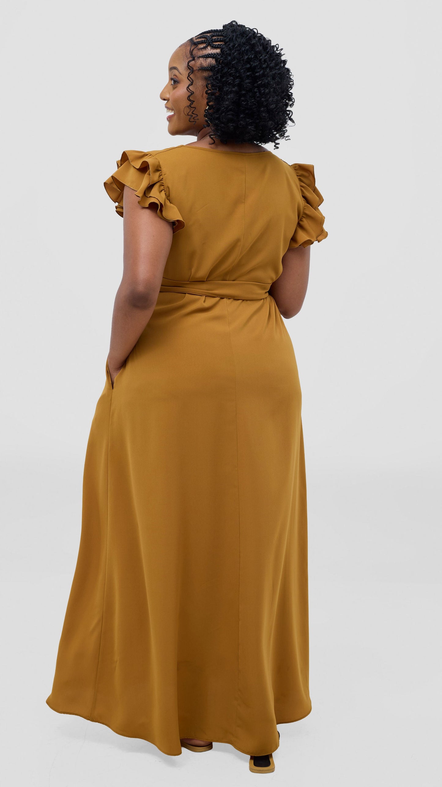 Vivo Nasinka A-Line Maxi Dress - Dark Mustard