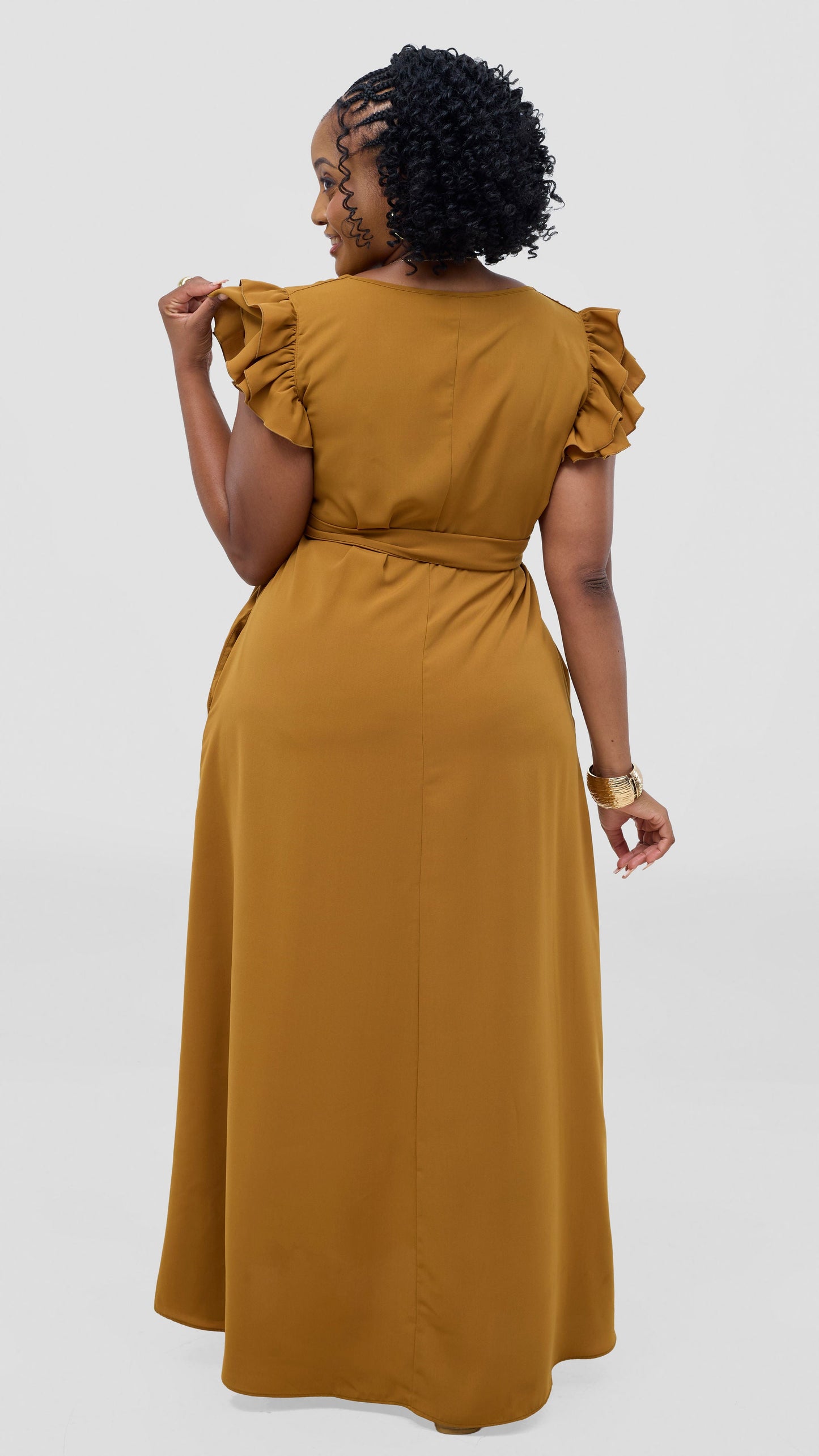 Vivo Nasinka A-Line Maxi Dress - Dark Mustard
