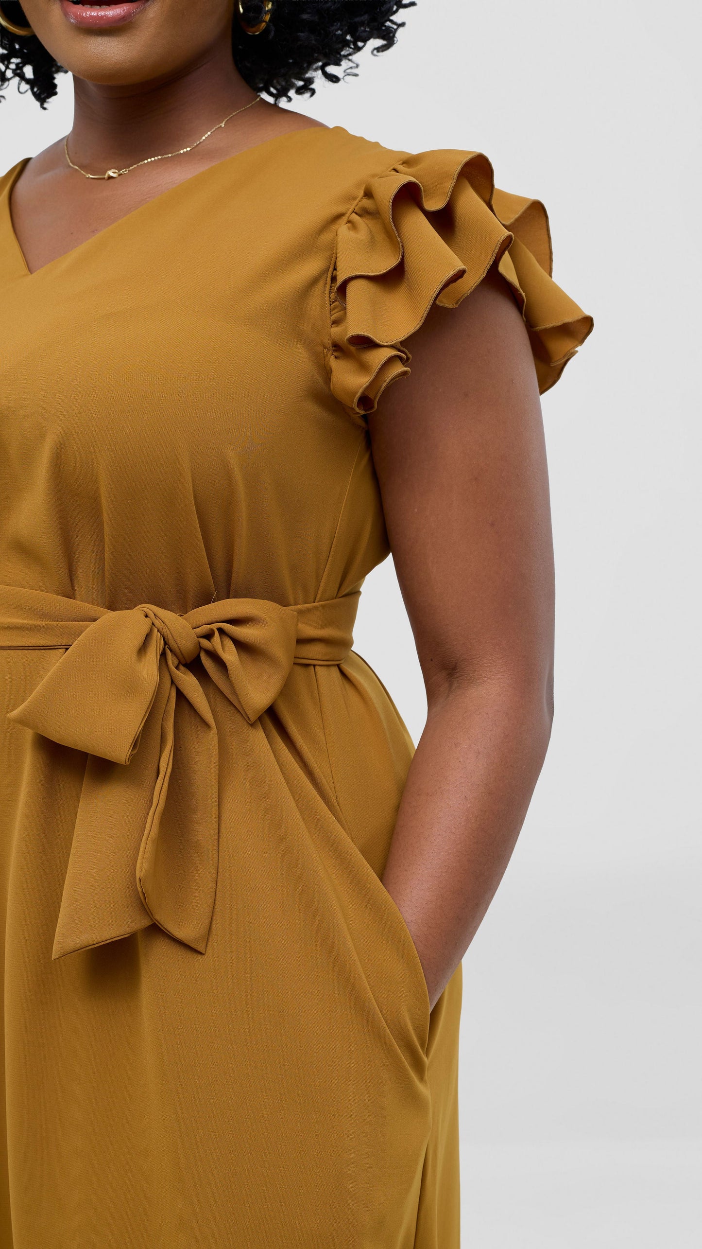 Vivo Nasinka A-Line Maxi Dress - Dark Mustard