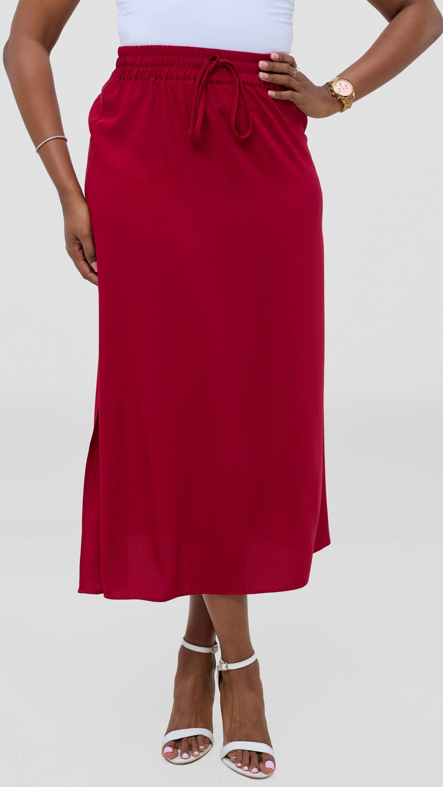 Vivo Seli Midi Skirt - Maroon